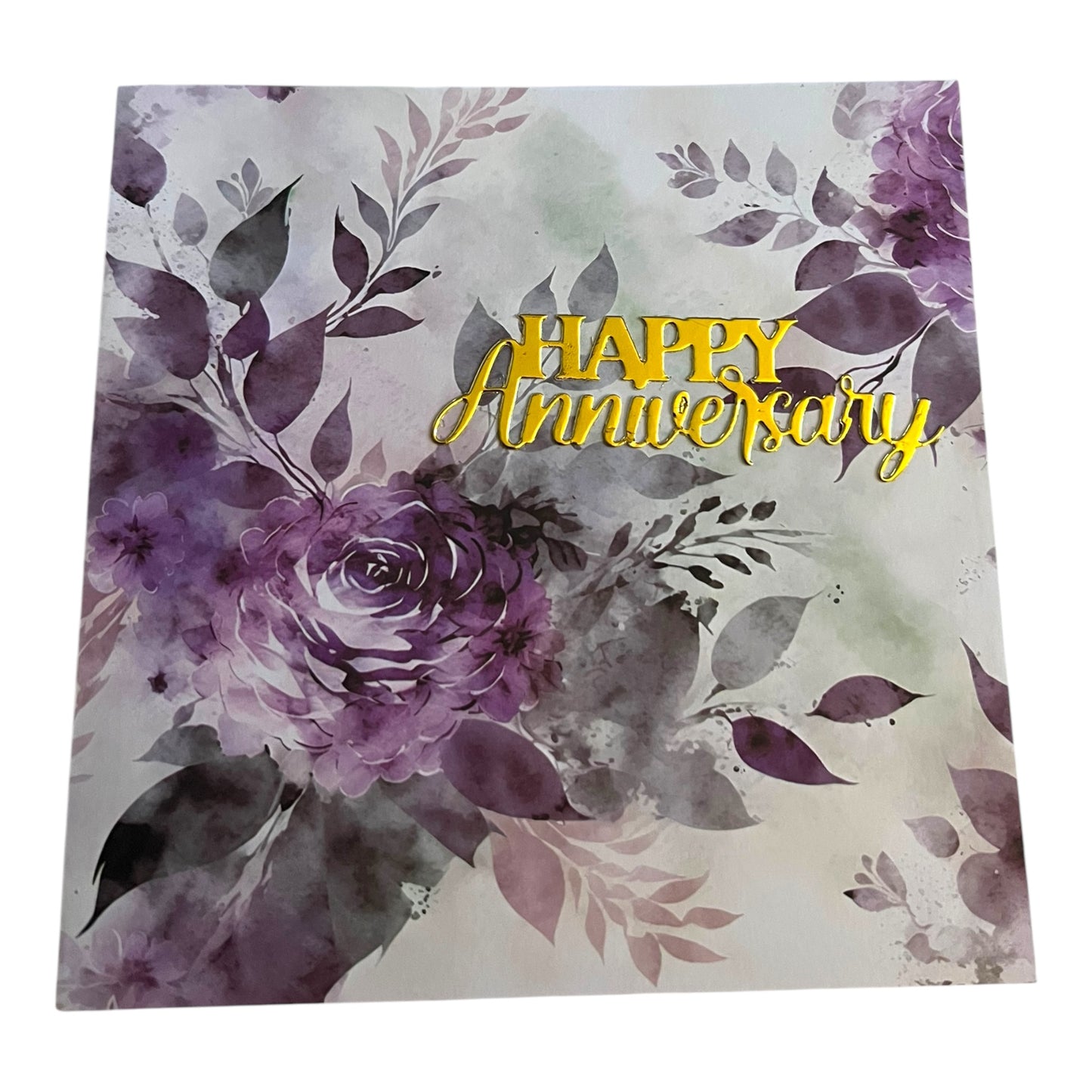 Purple Anniversary Card