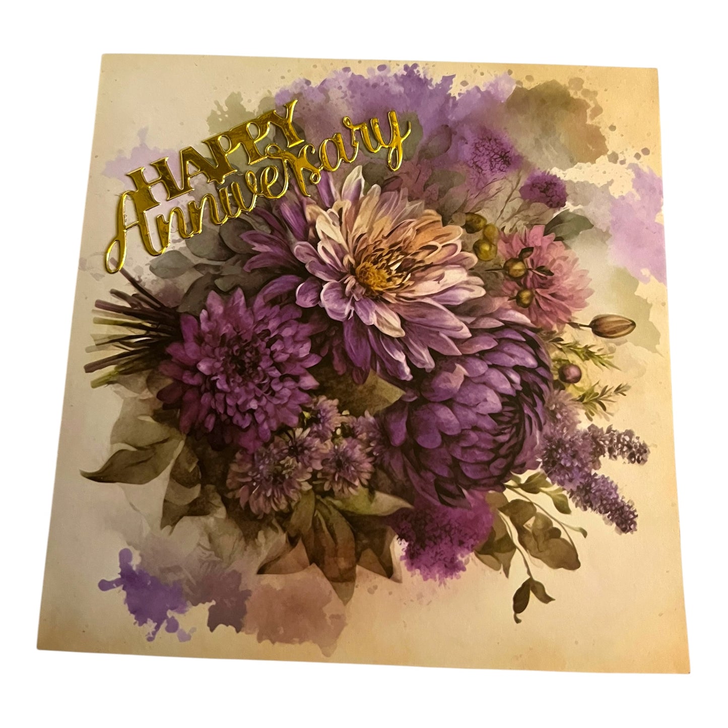 Purple Anniversary Card