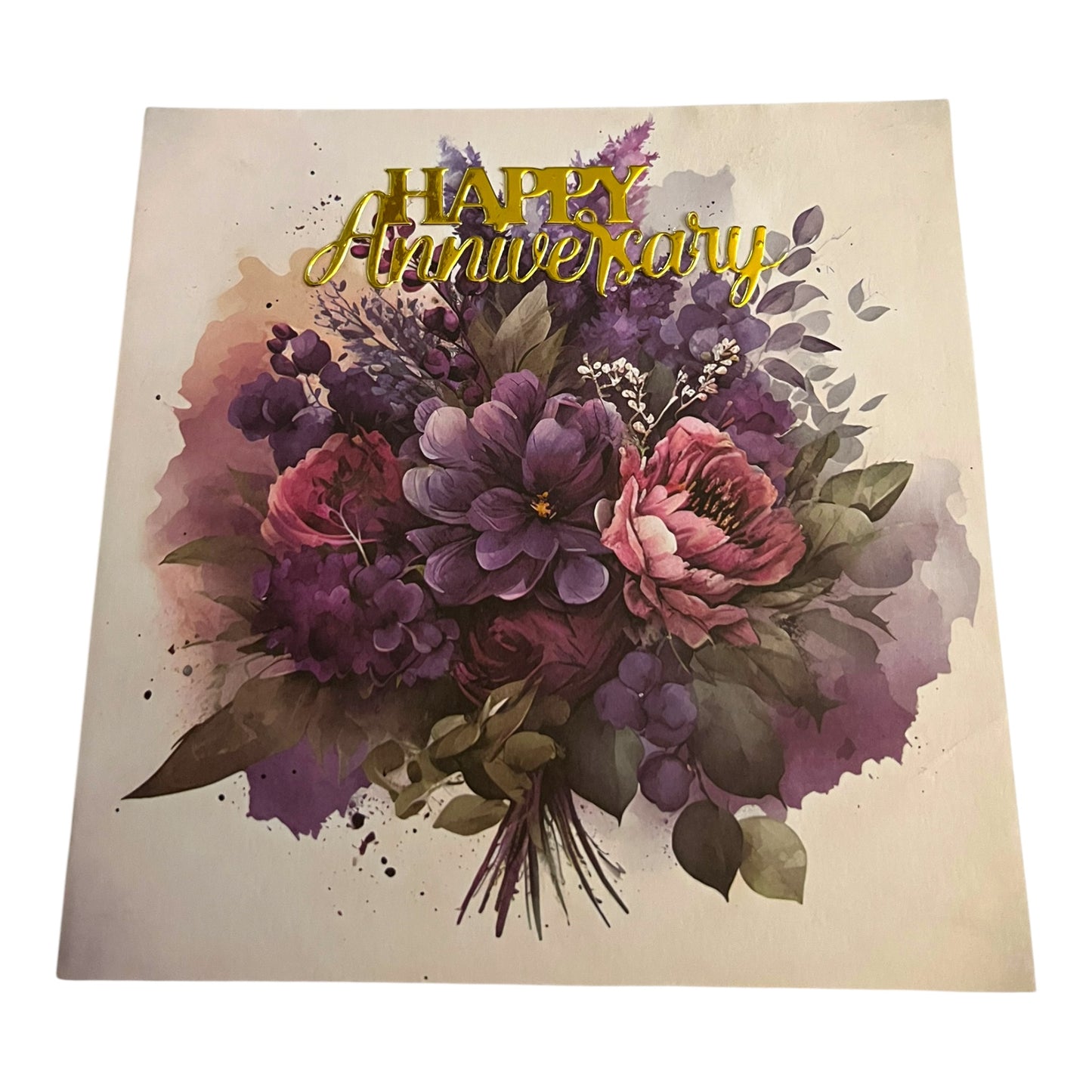 Purple Anniversary Card