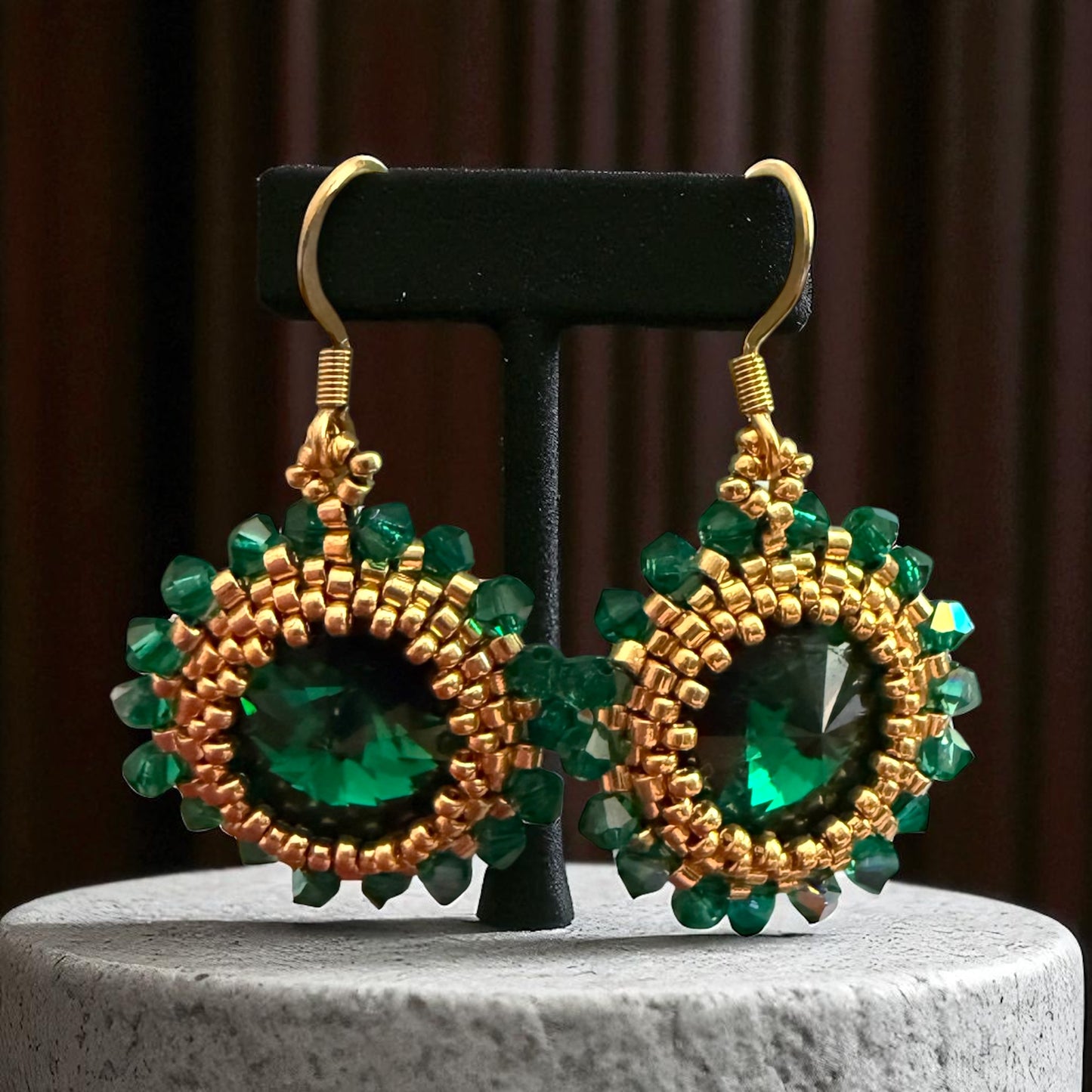 14mm Crystal Chaton Earrings
