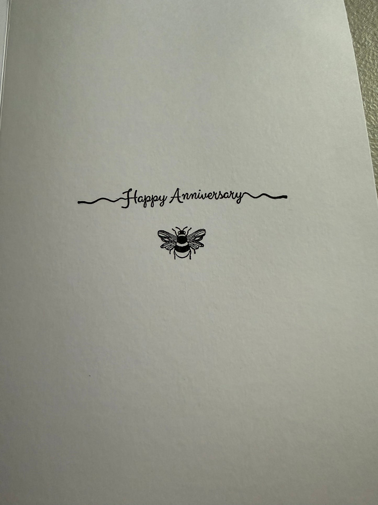 Bee Anniversary Card - 10x7in