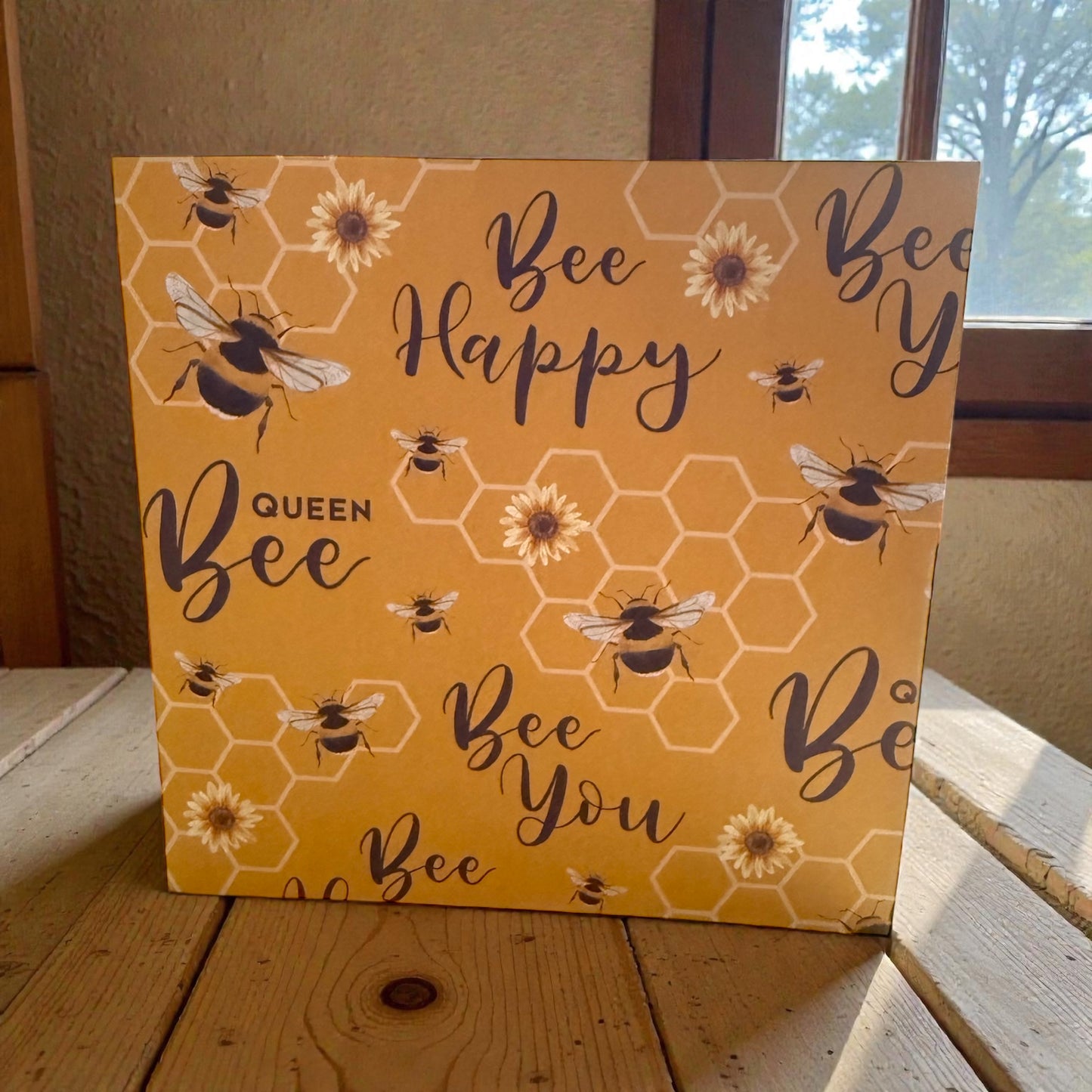 Blank Bee Card 5x5in