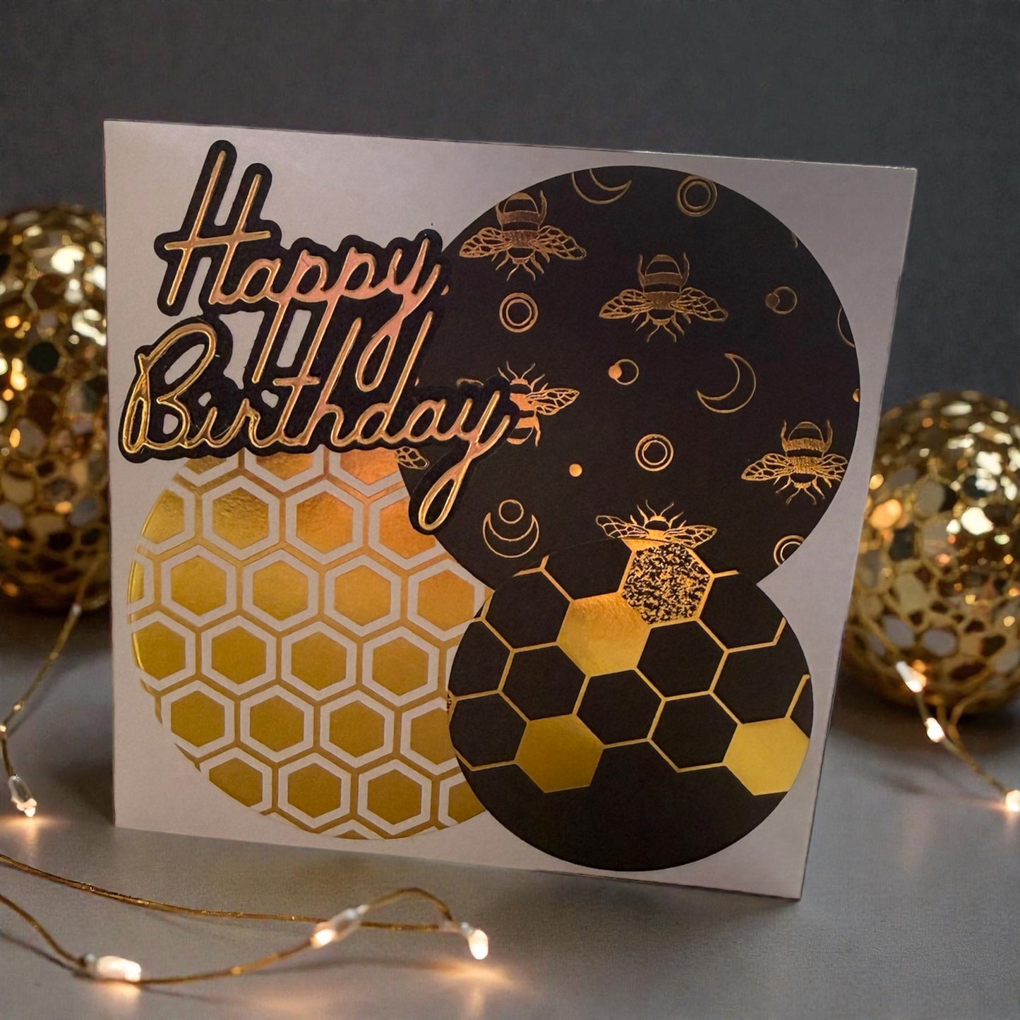 Bee Birthday Card 5x5in