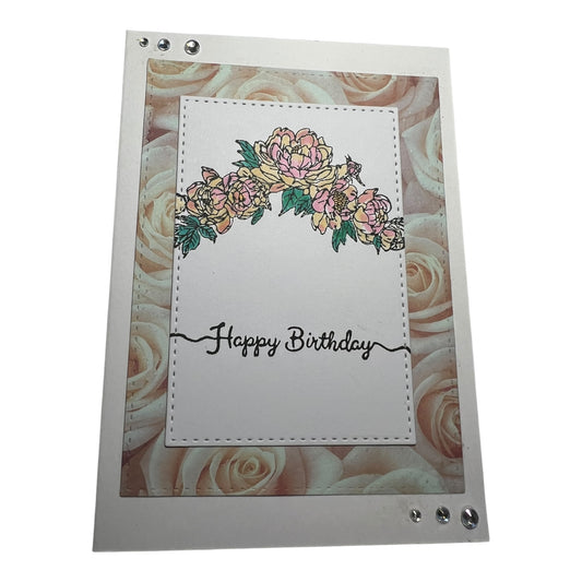 Floral Garland Birthday Card