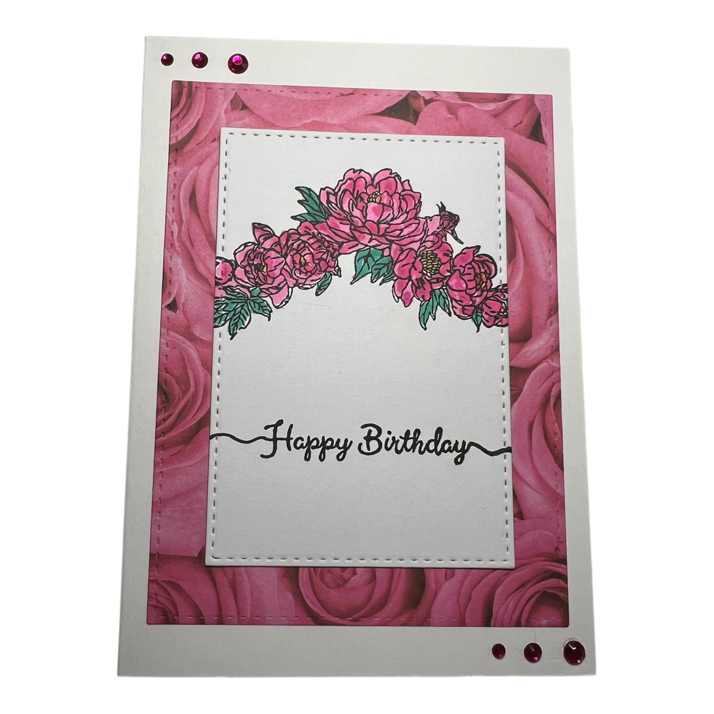 Floral Garland Birthday Card