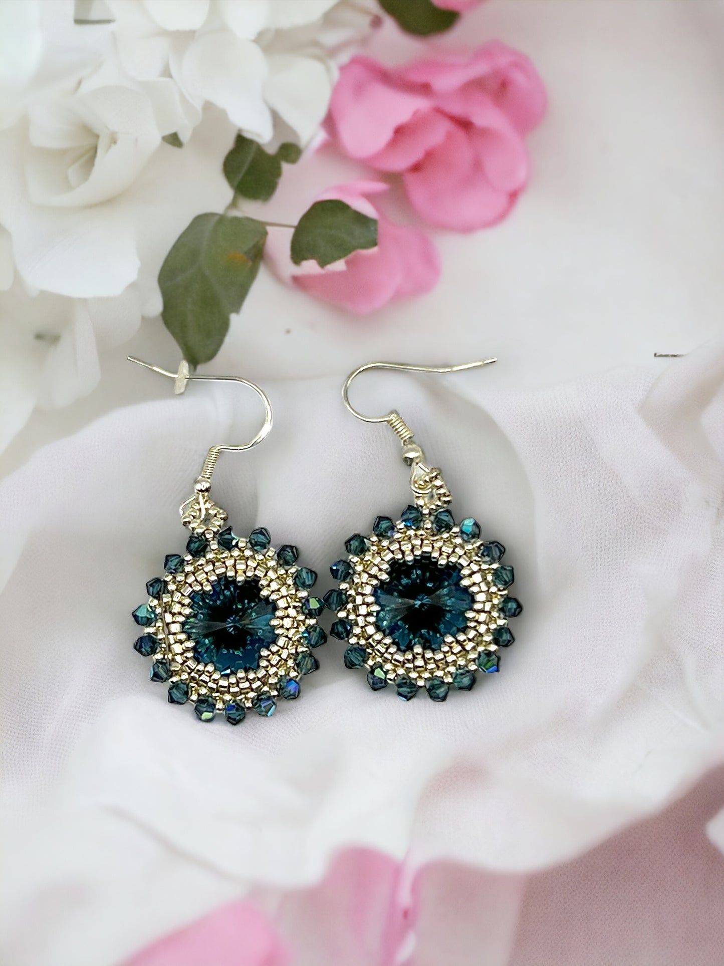 14mm Crystal Chaton Earrings