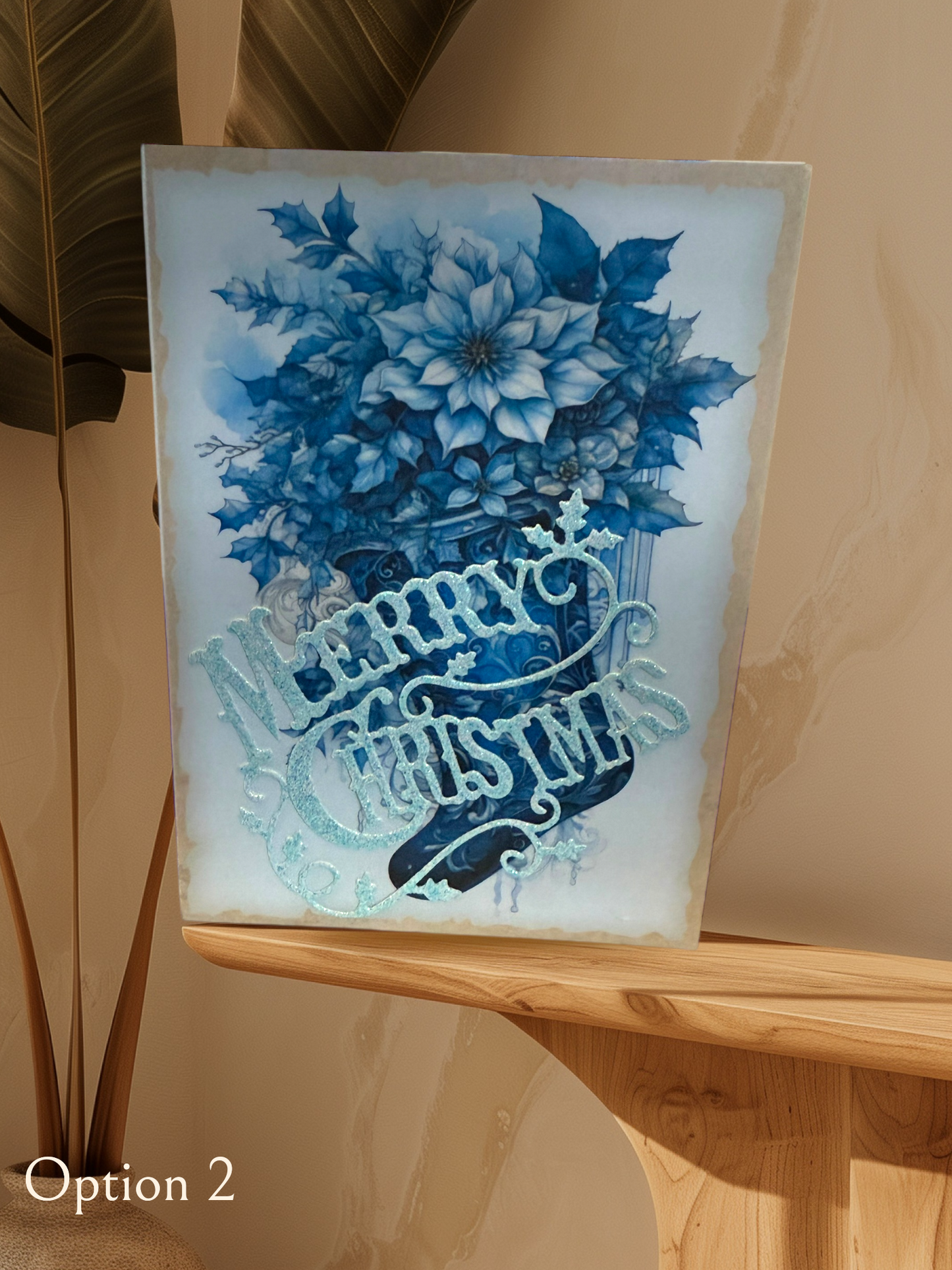 6x4 Blue Traditional Christmas Cards