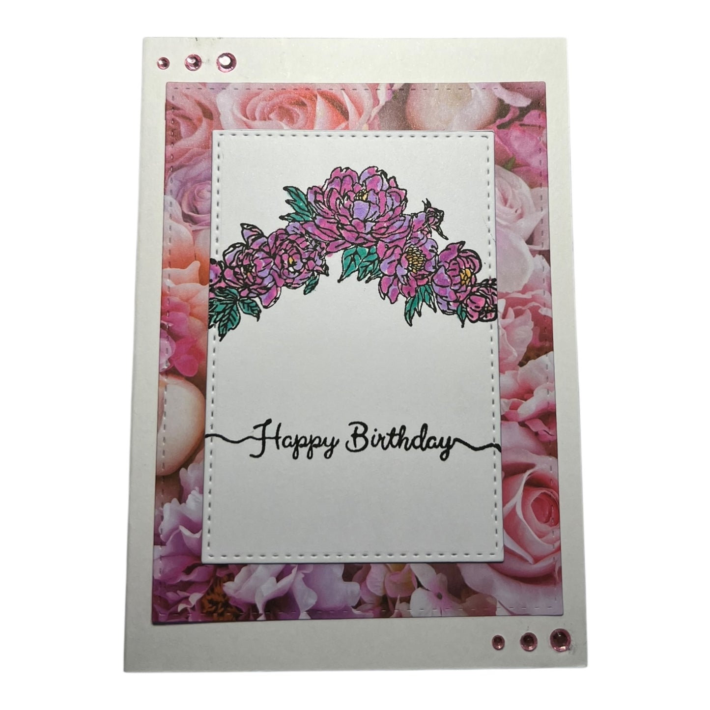 Floral Garland Birthday Card