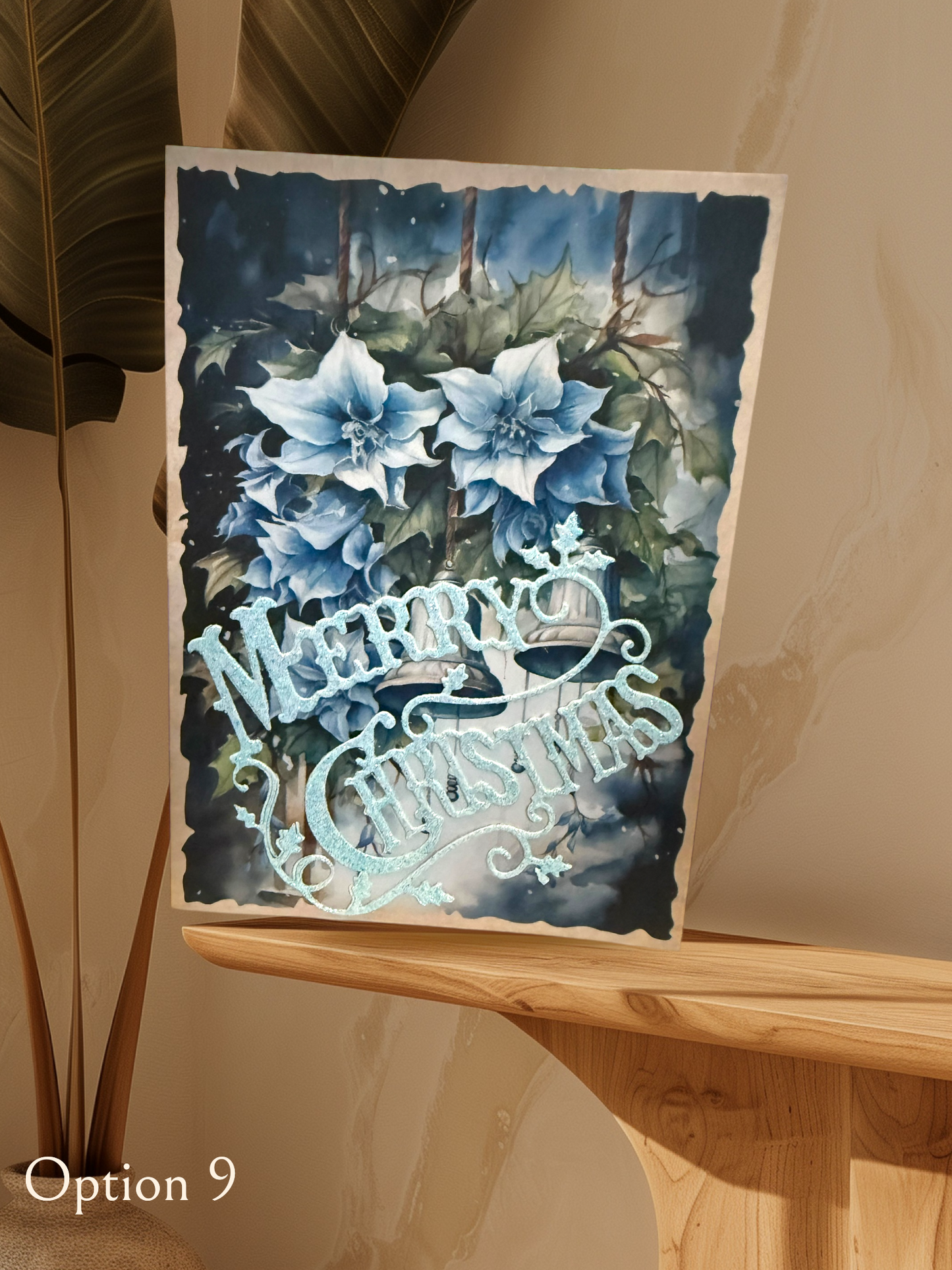 6x4 Blue Traditional Christmas Cards