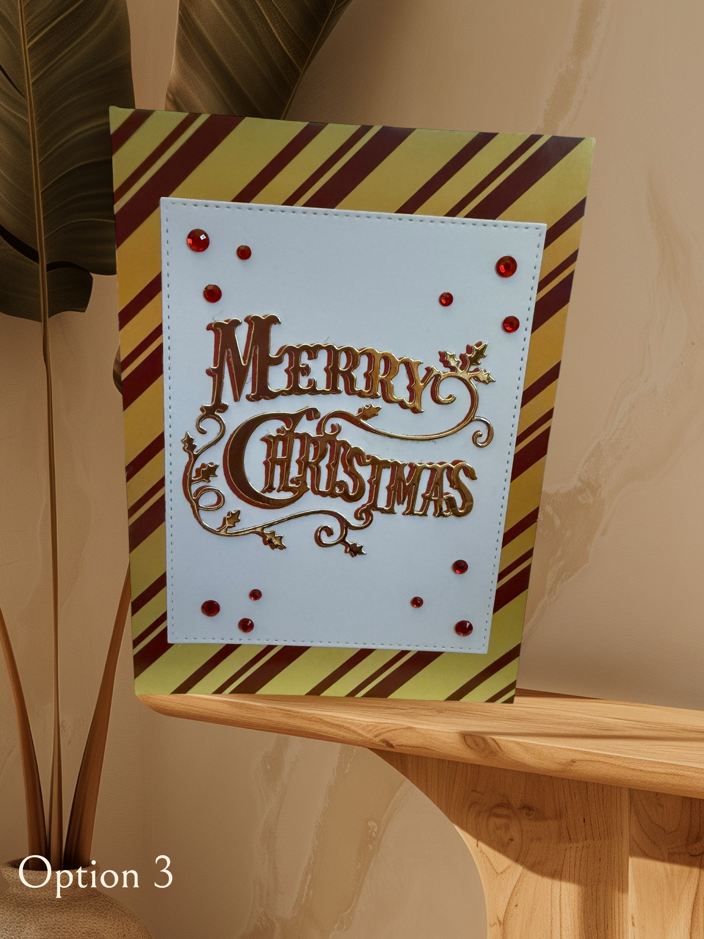 5x7 Red and Gold Christmas Card