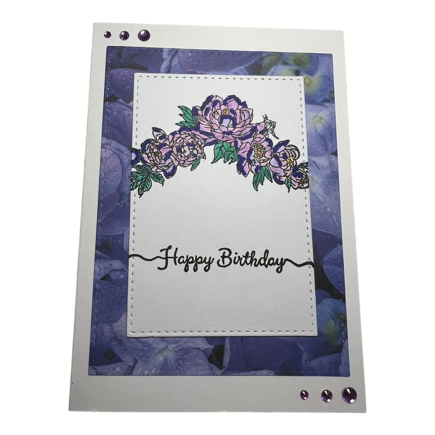 Floral Garland Birthday Card