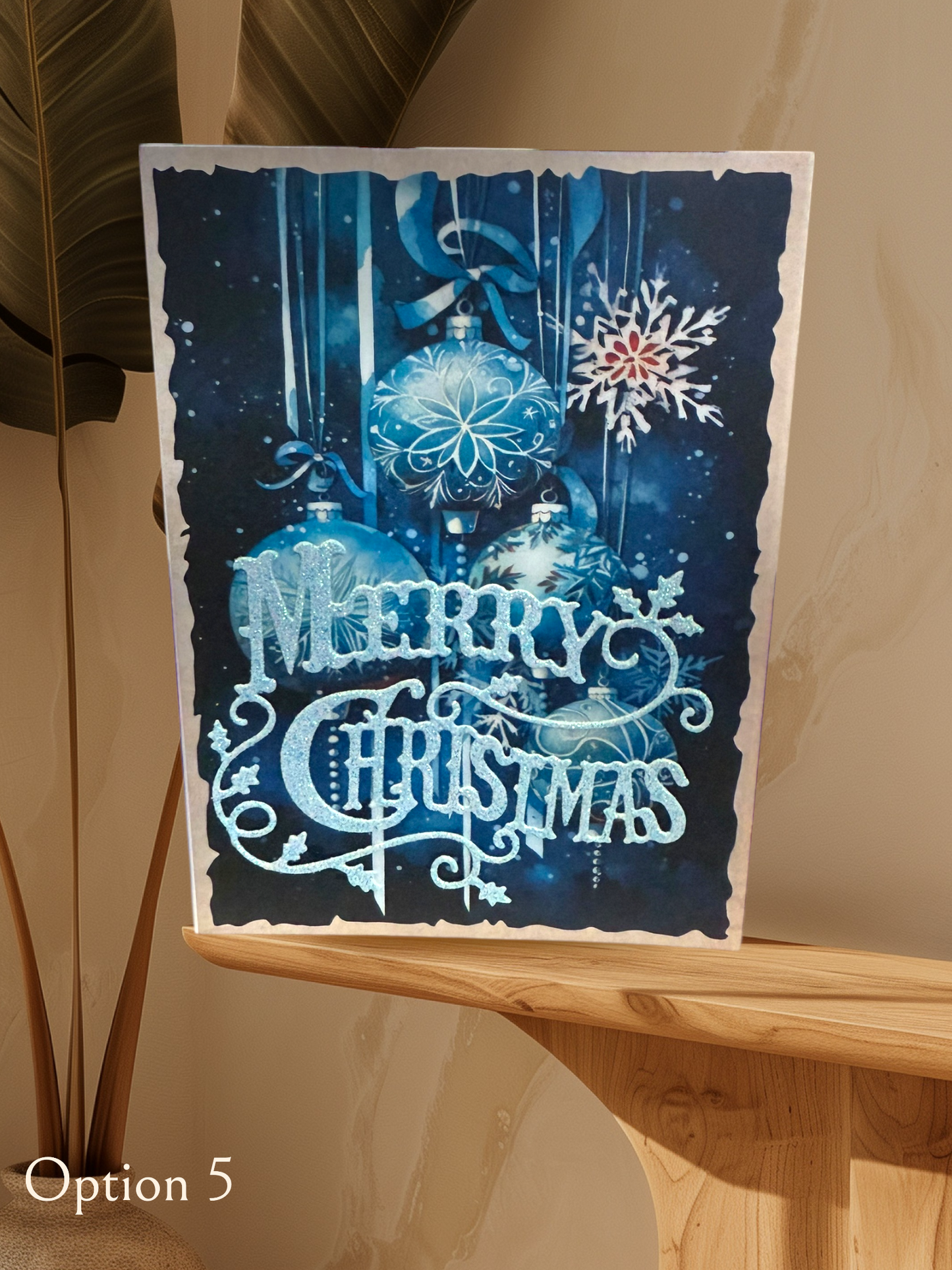 6x4 Blue Traditional Christmas Cards