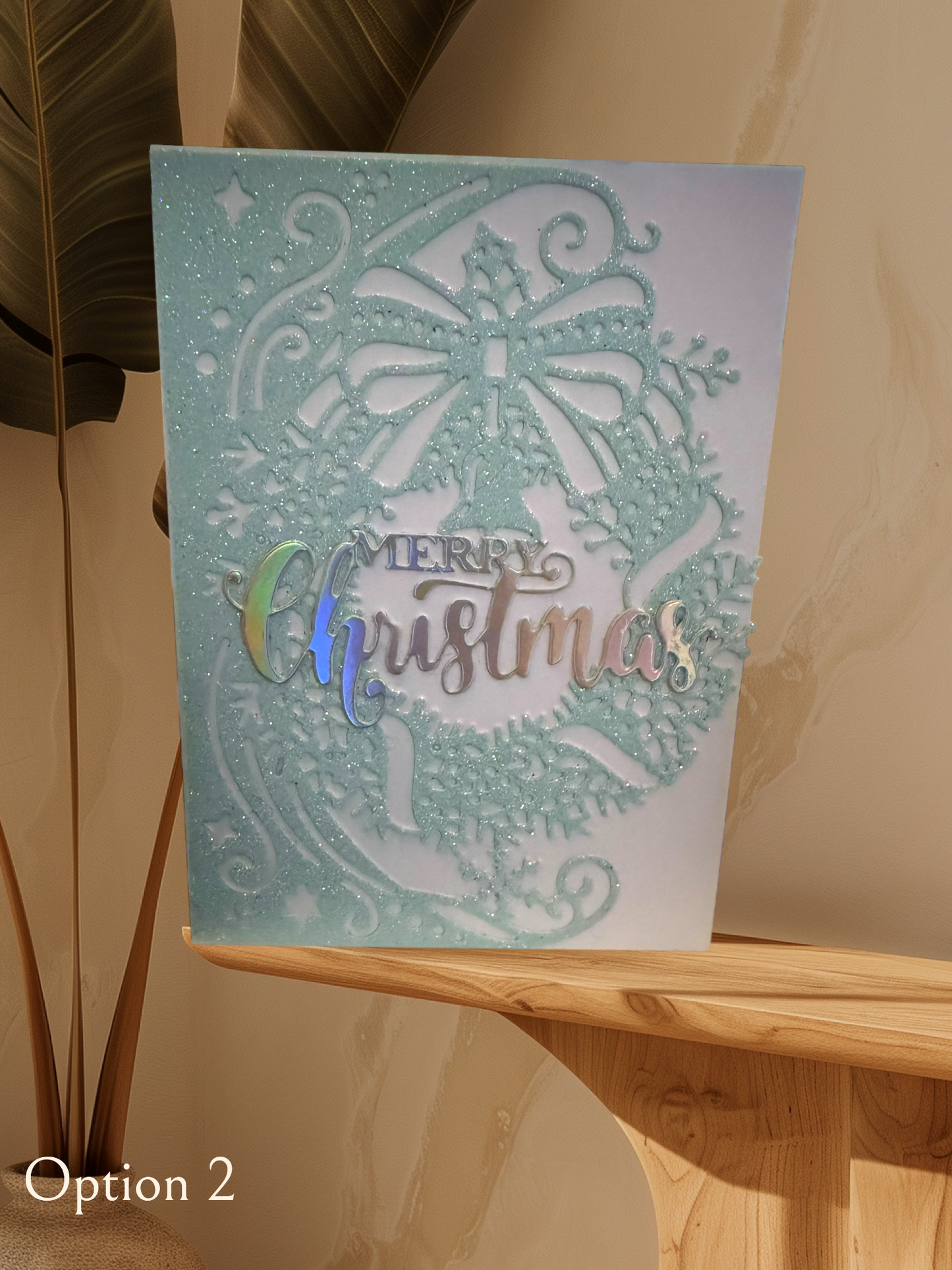 6x4 Glitter Christmas Card