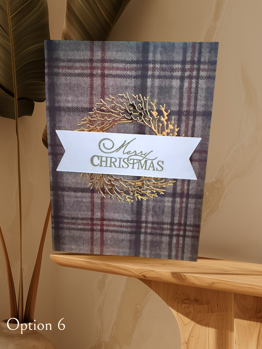 5x7 Tartan Christmas Cards