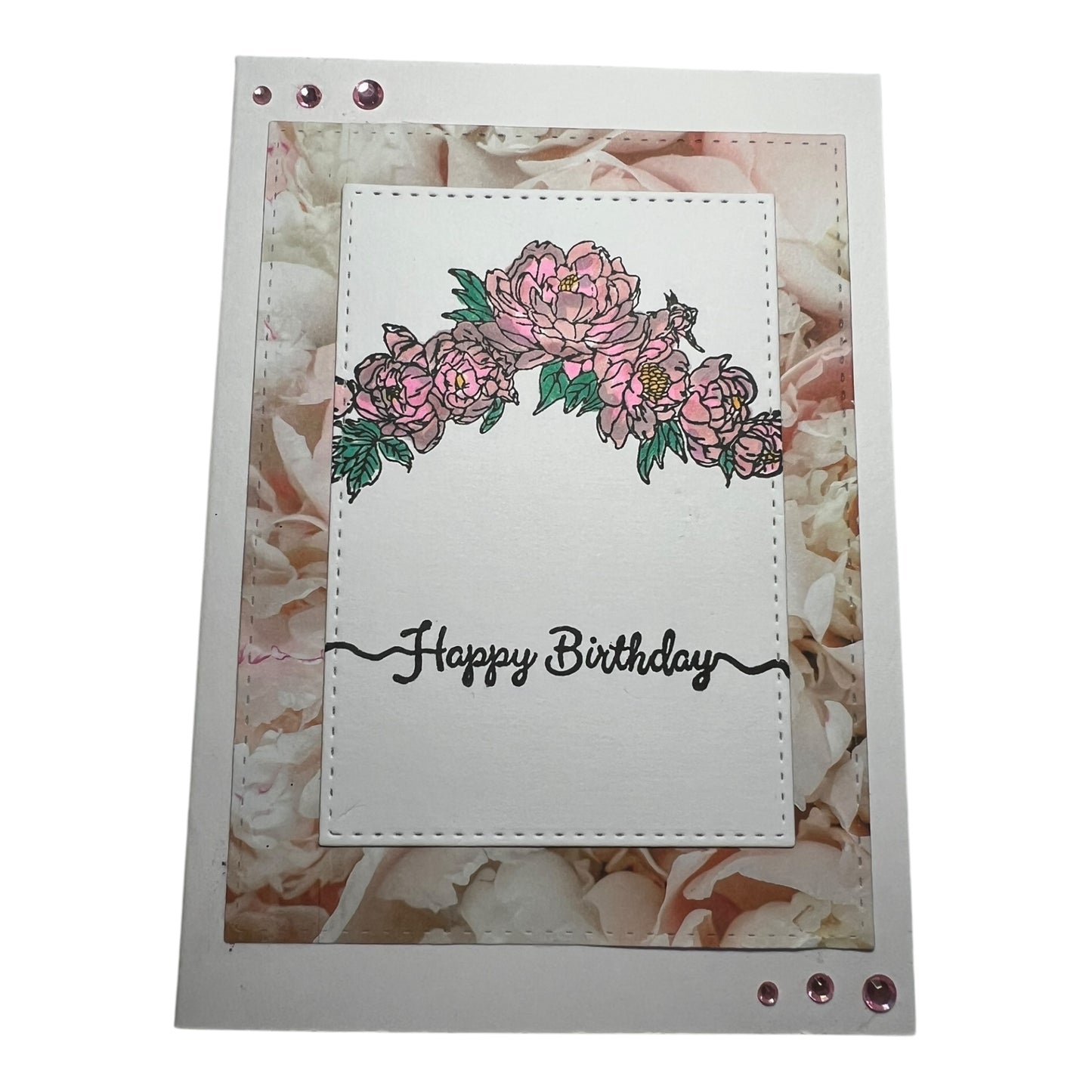 Floral Garland Birthday Card