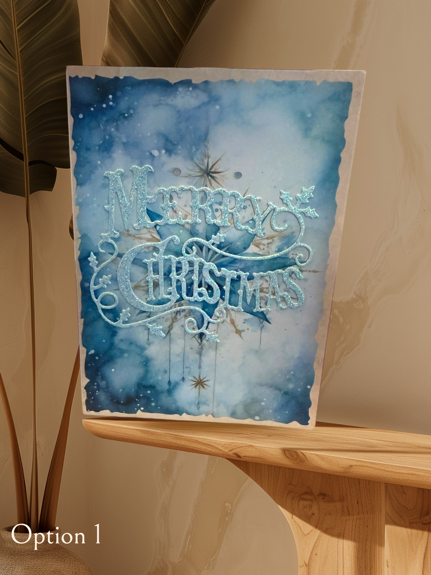 6x4 Blue Traditional Christmas Cards