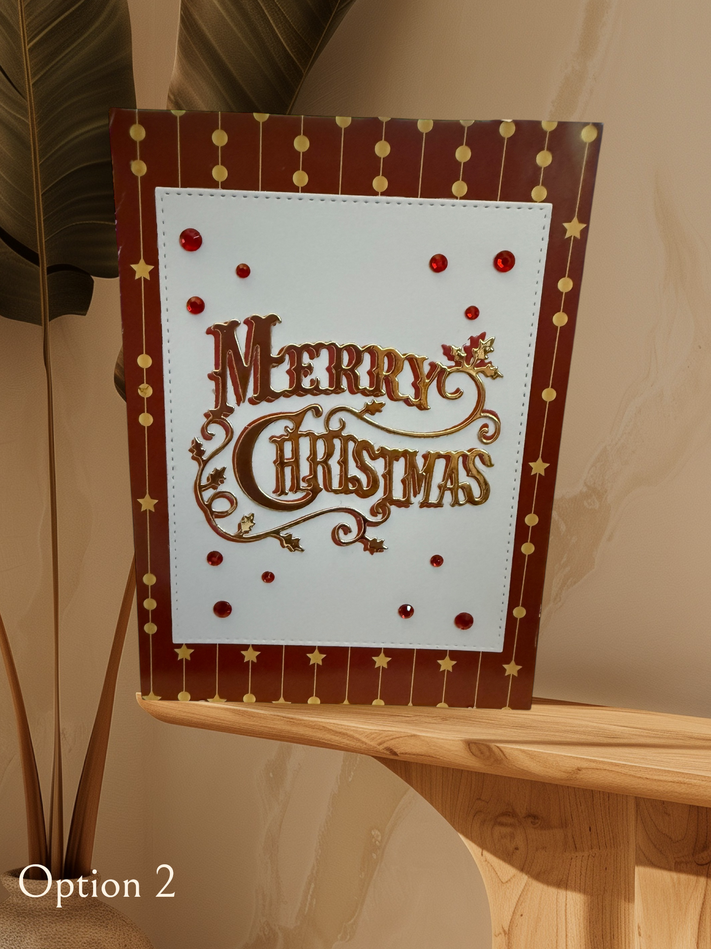 5x7 Red and Gold Christmas Card