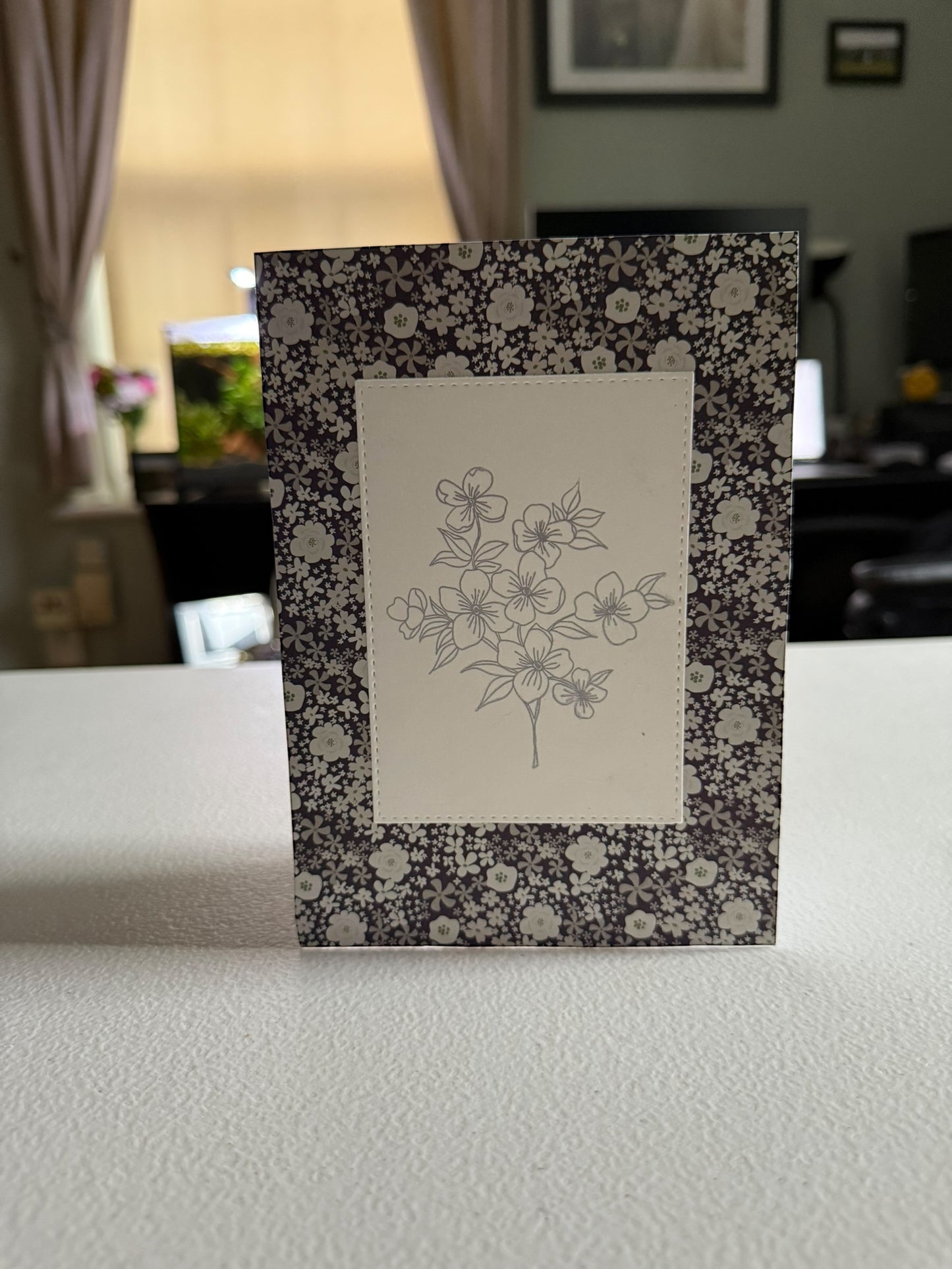 Floral Blank Card
