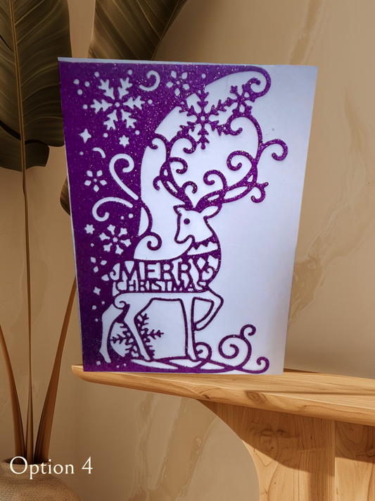 6x4 Glitter Christmas Card