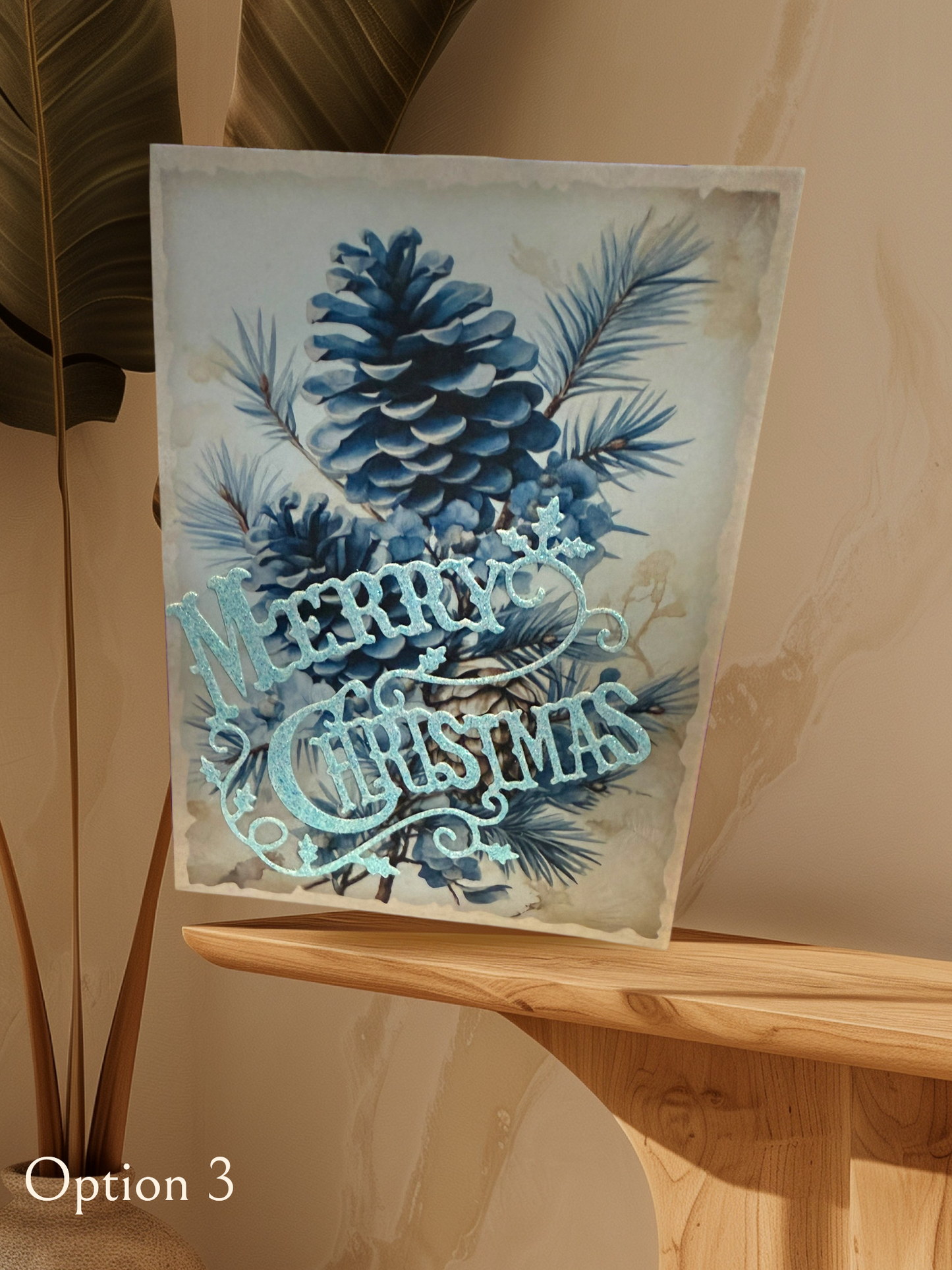 6x4 Blue Traditional Christmas Cards