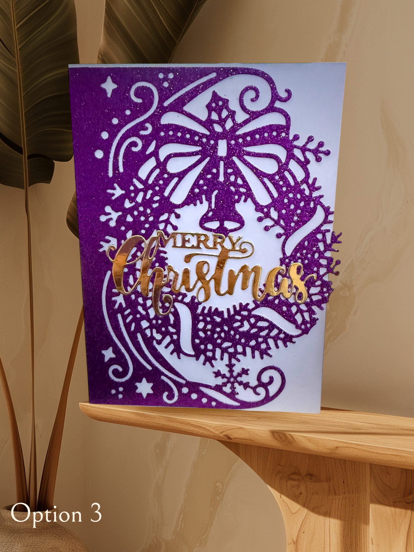 6x4 Glitter Christmas Card