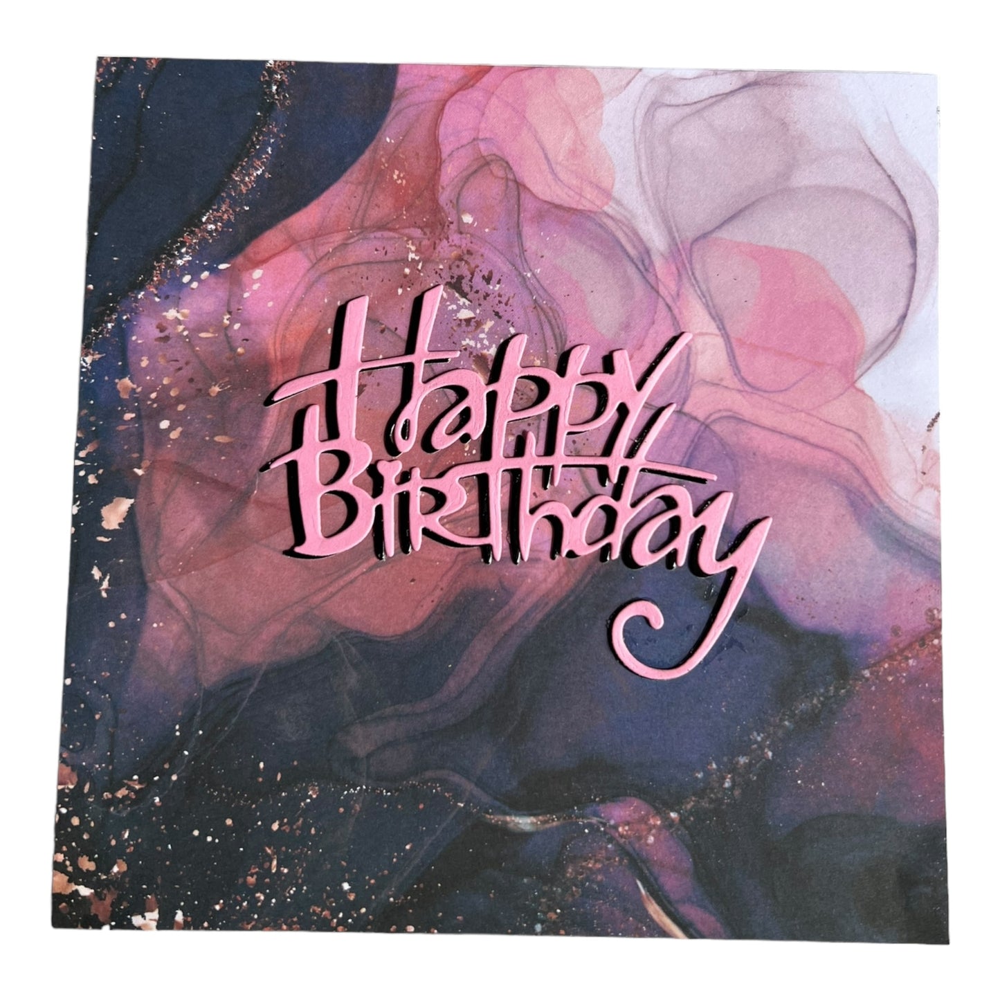 Marble Swirl Birthday Card