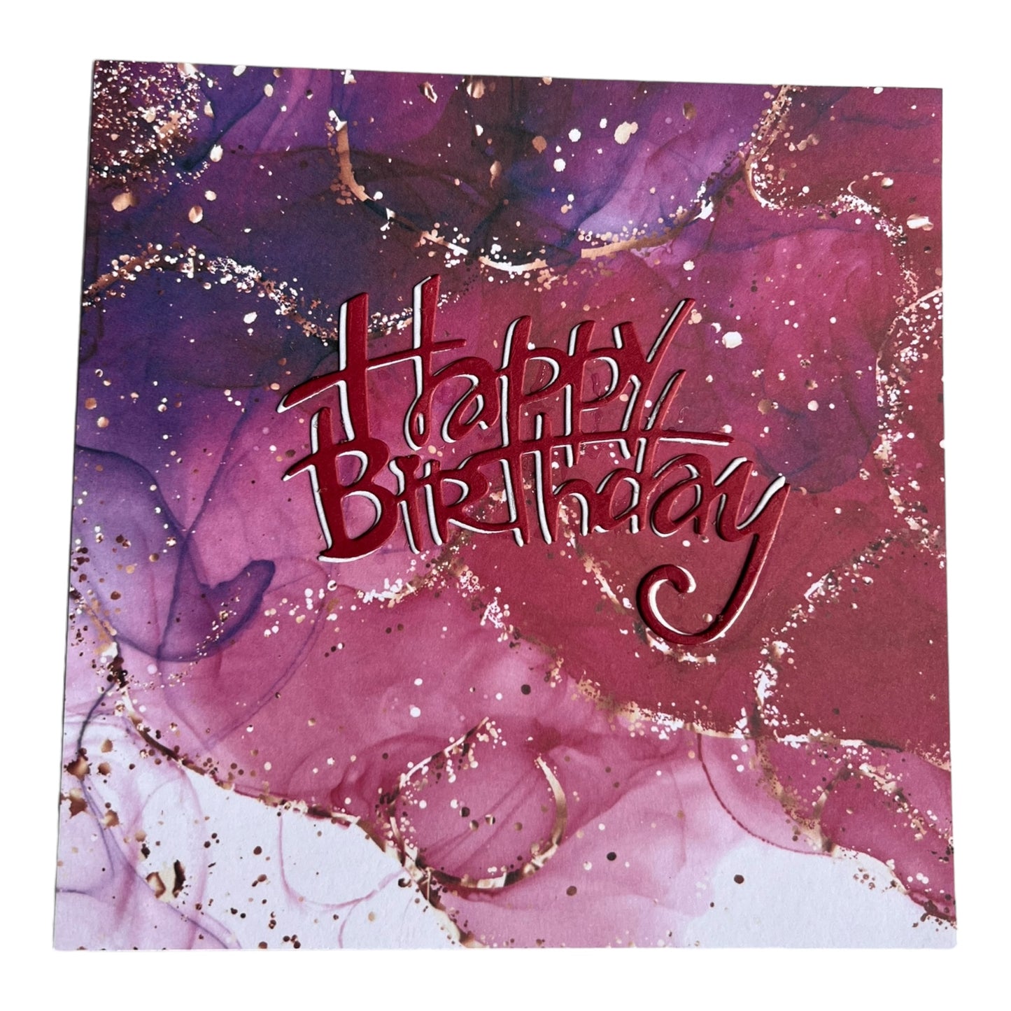 Marble Swirl Birthday Card