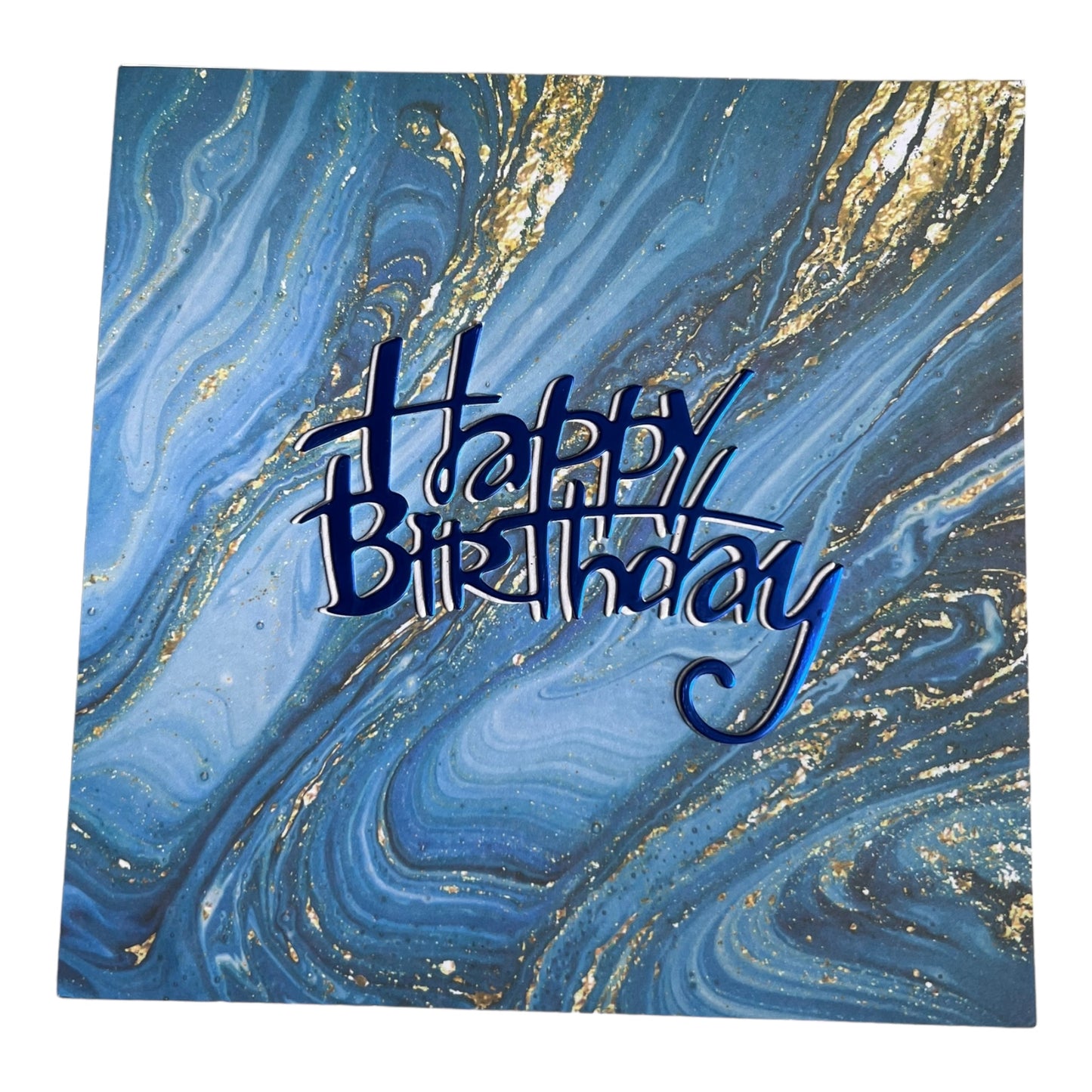 Marble Swirl Birthday Card