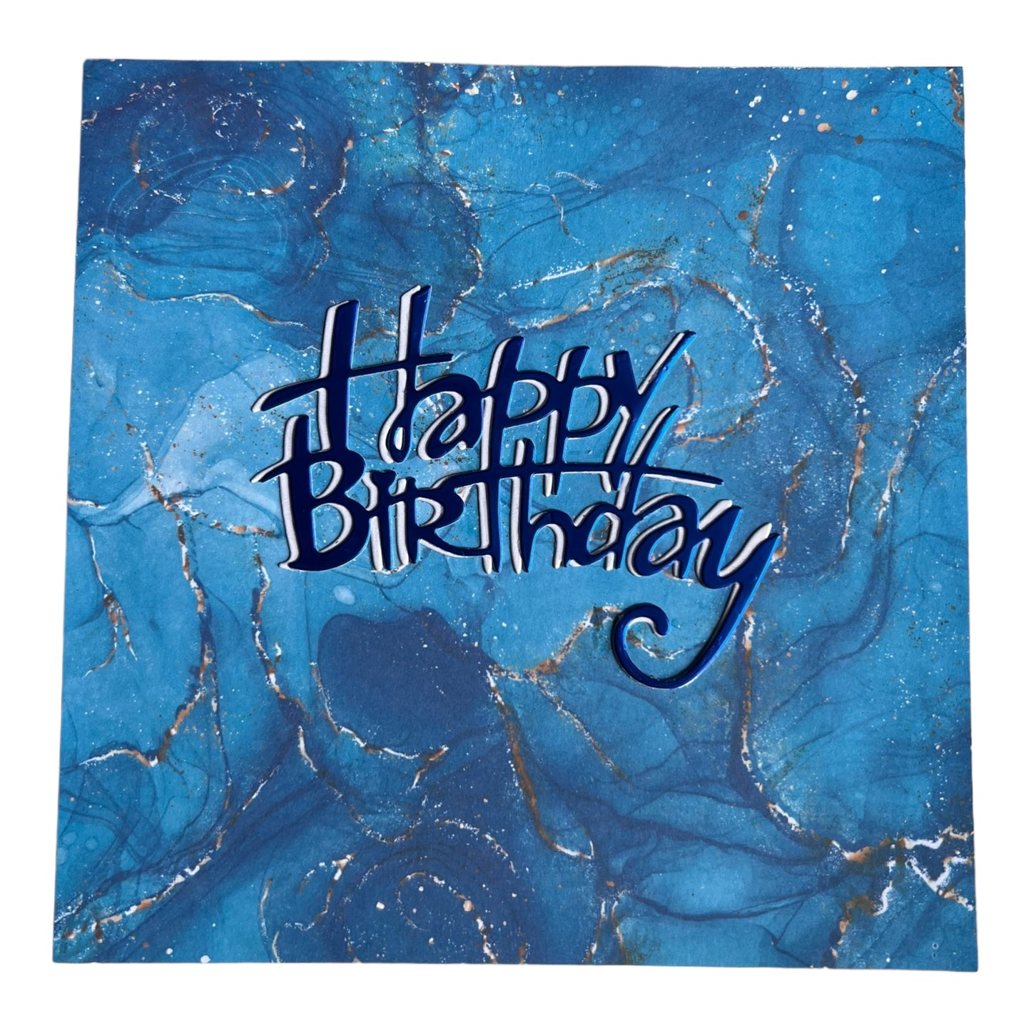 Marble Swirl Birthday Card