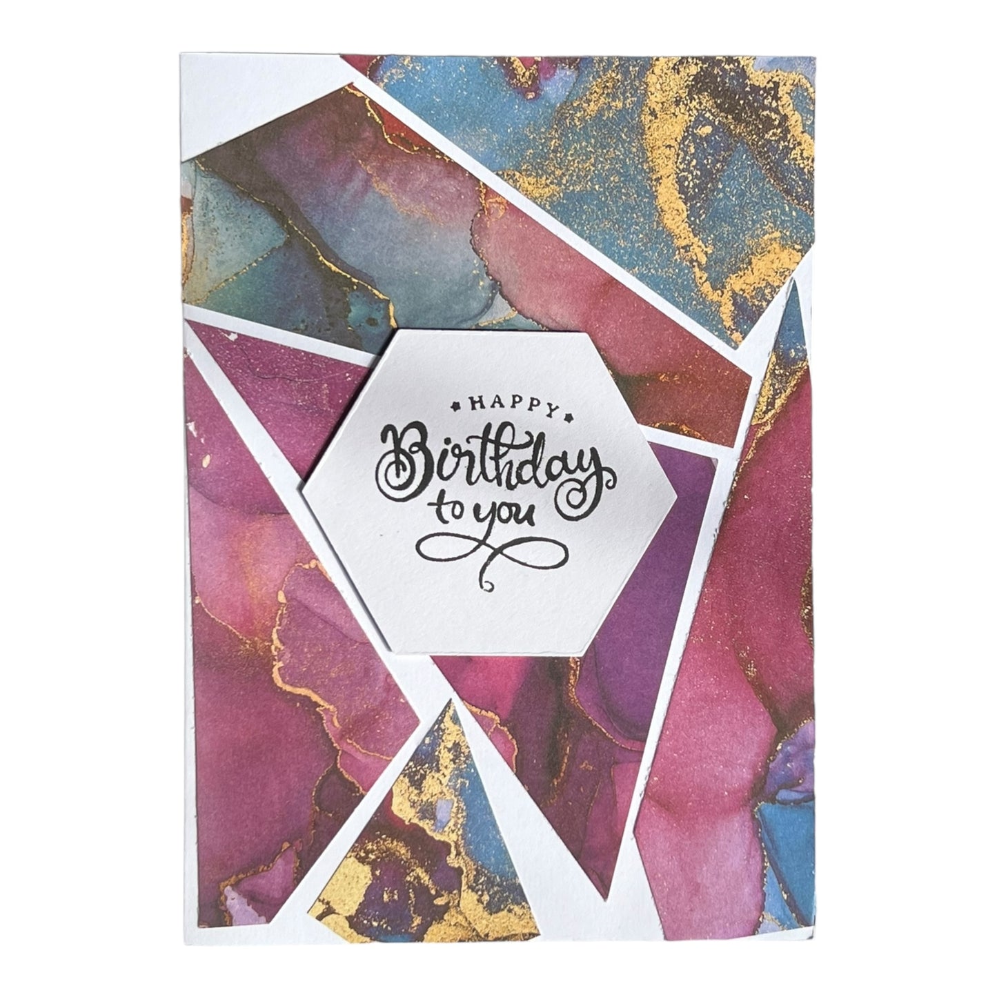 Broken Marble Birthday Card