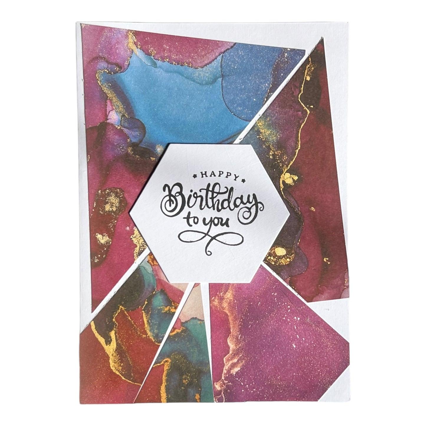 Broken Marble Birthday Card