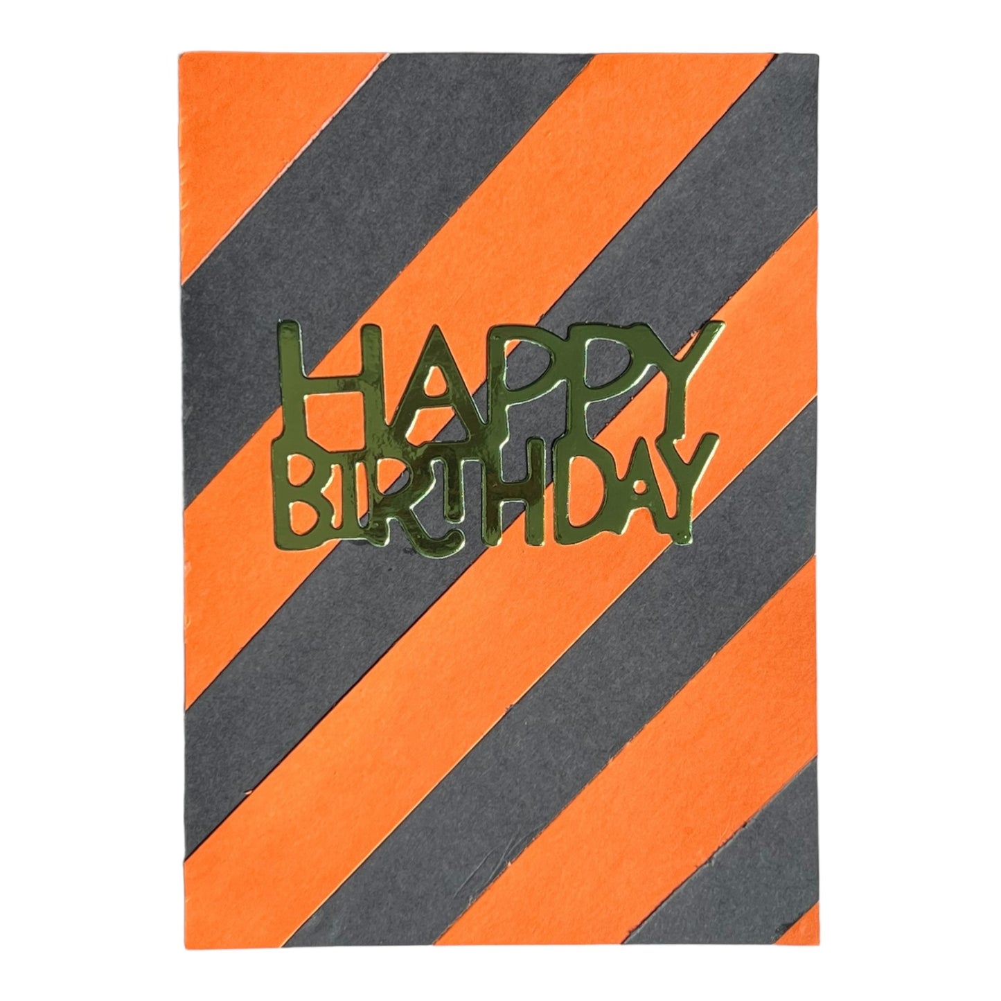 No Waste Striped Birthday Card