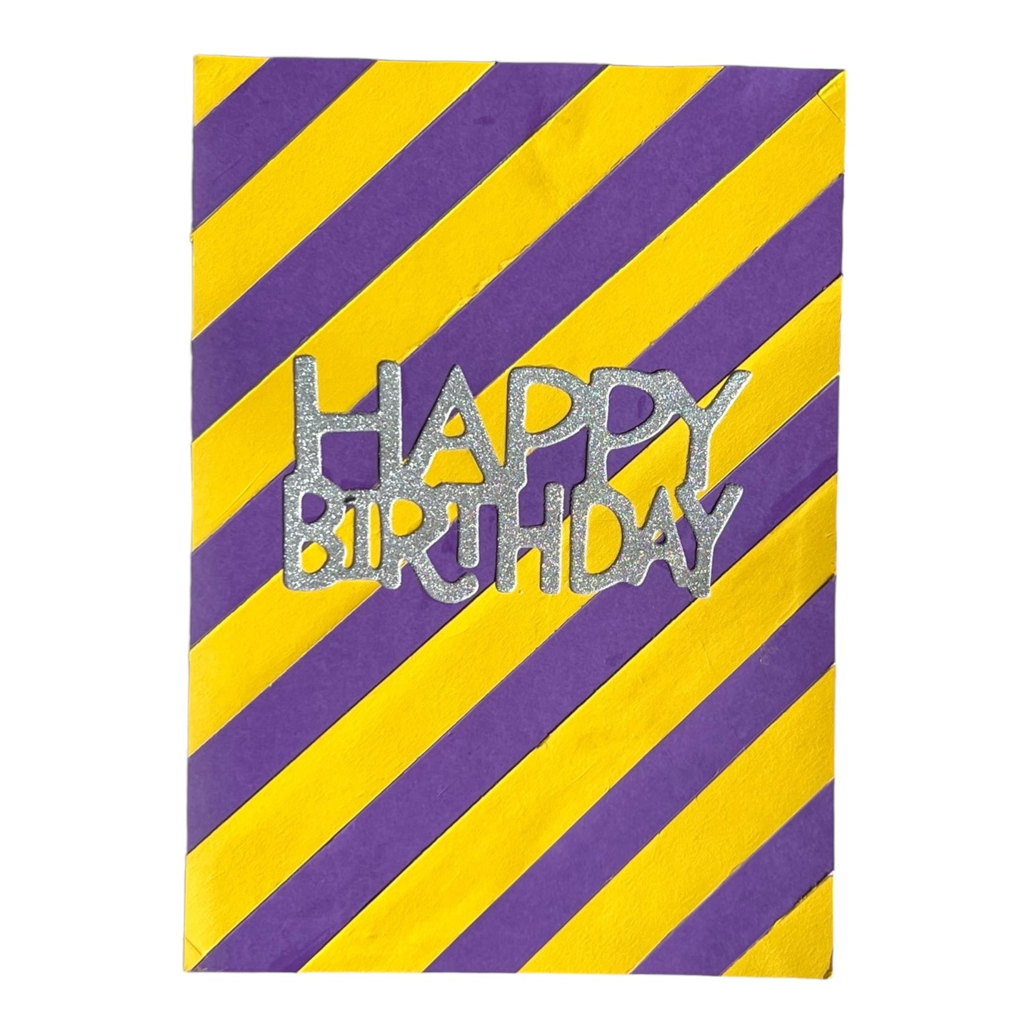 No Waste Striped Birthday Card