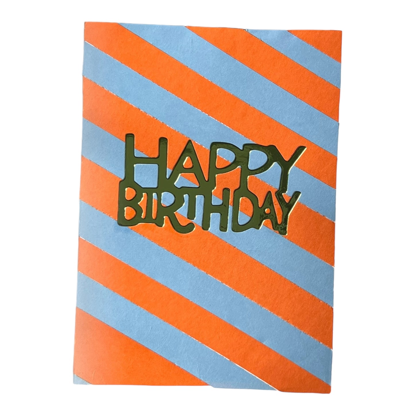 No Waste Striped Birthday Card