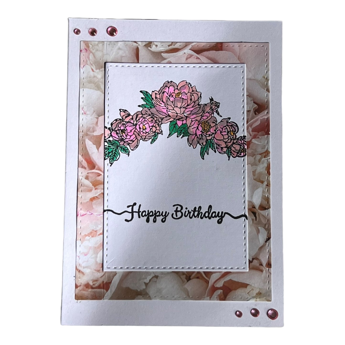 Floral Garland Birthday Card