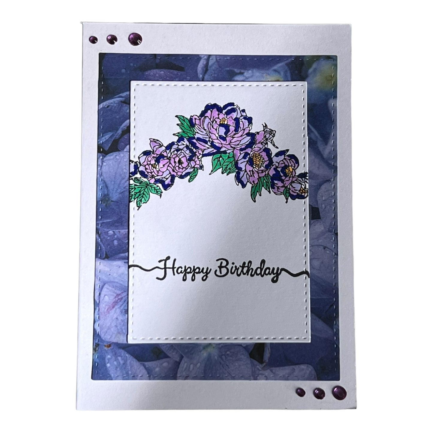 Floral Garland Birthday Card