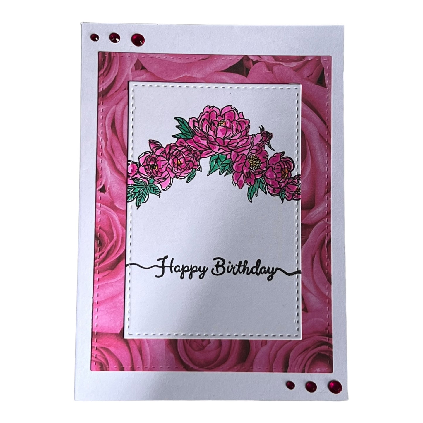 Floral Garland Birthday Card