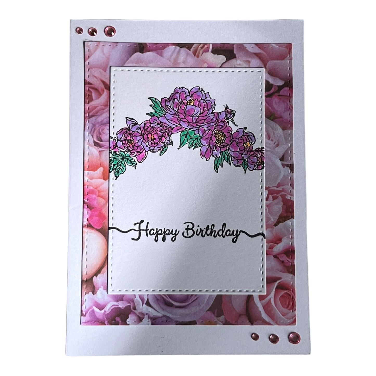 Floral Garland Birthday Card