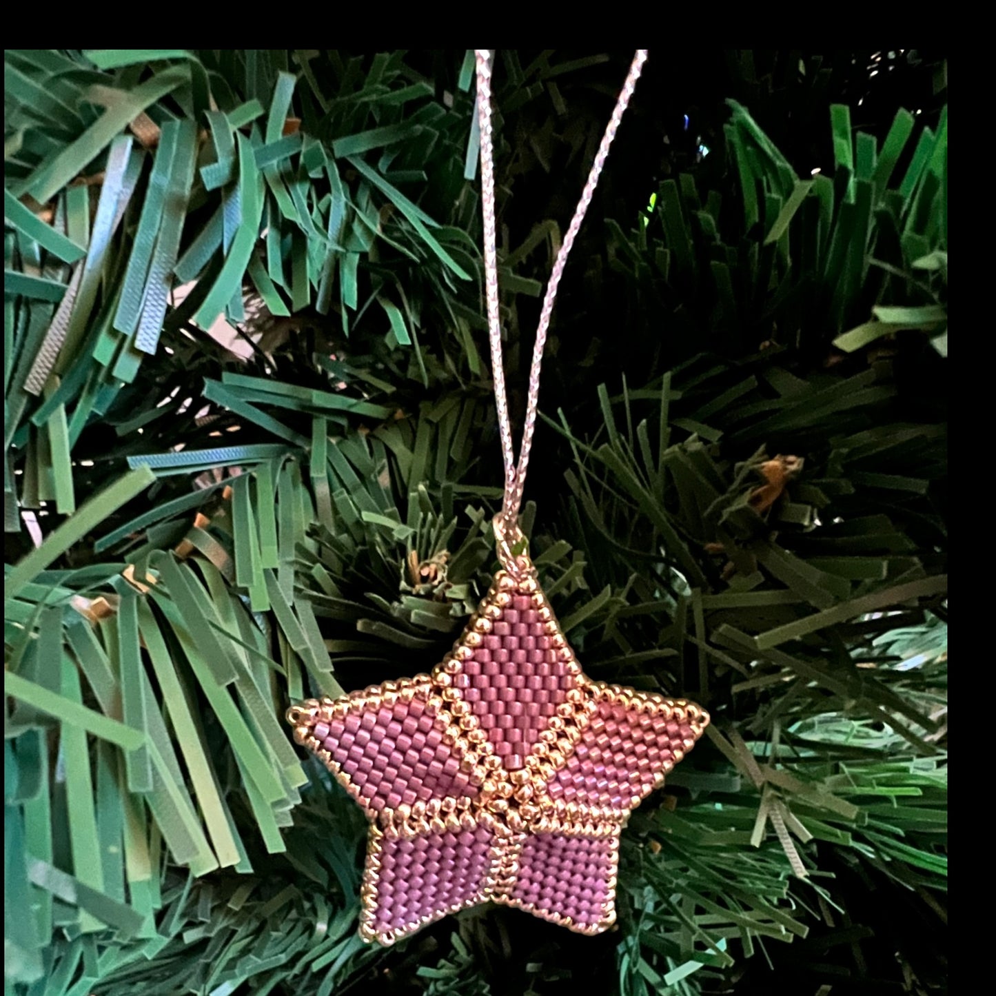 Beaded Christmas Tree Stars