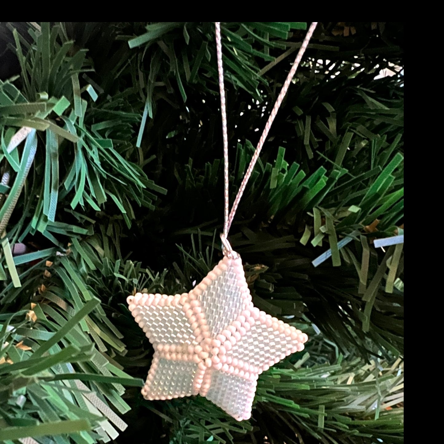 Beaded Christmas Tree Stars