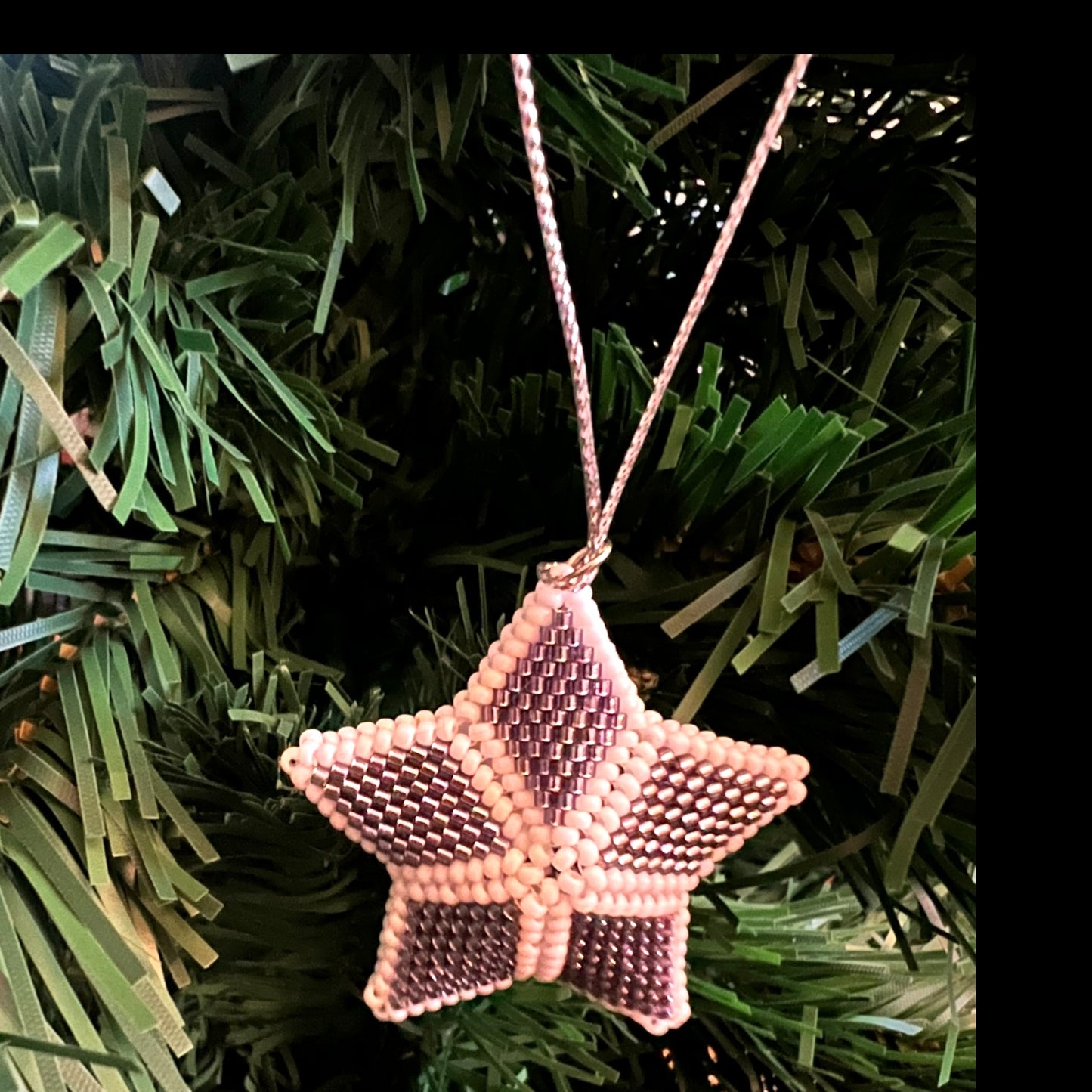 Beaded Christmas Tree Stars