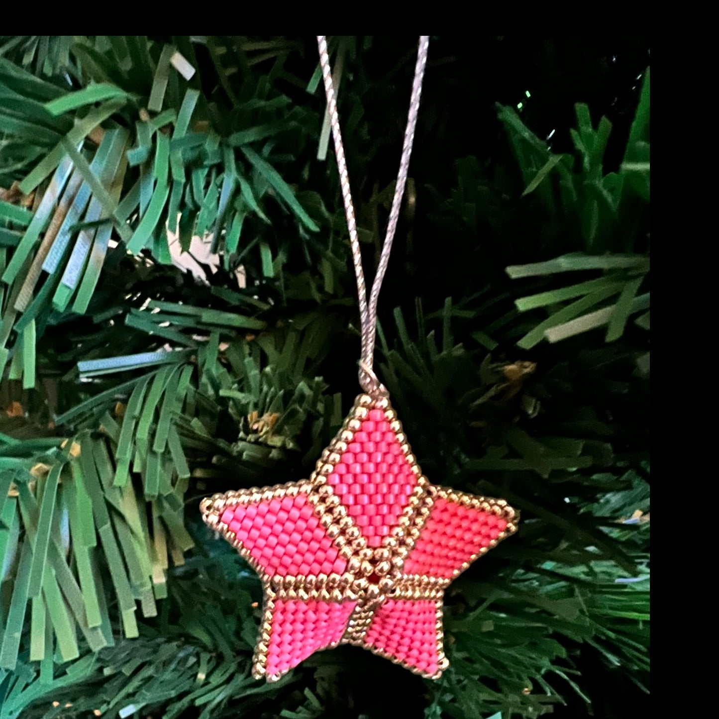 Beaded Christmas Tree Stars