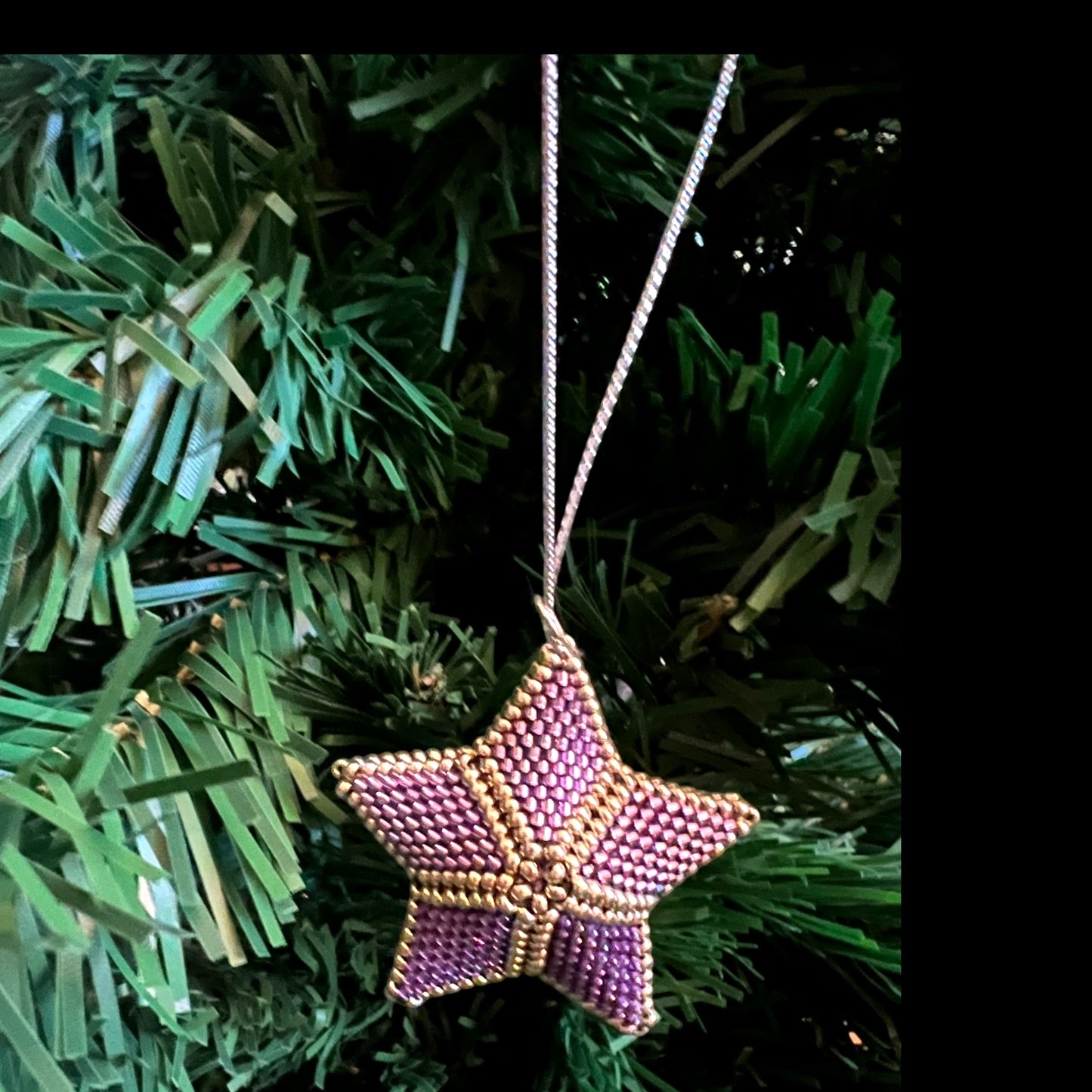 Beaded Christmas Tree Stars