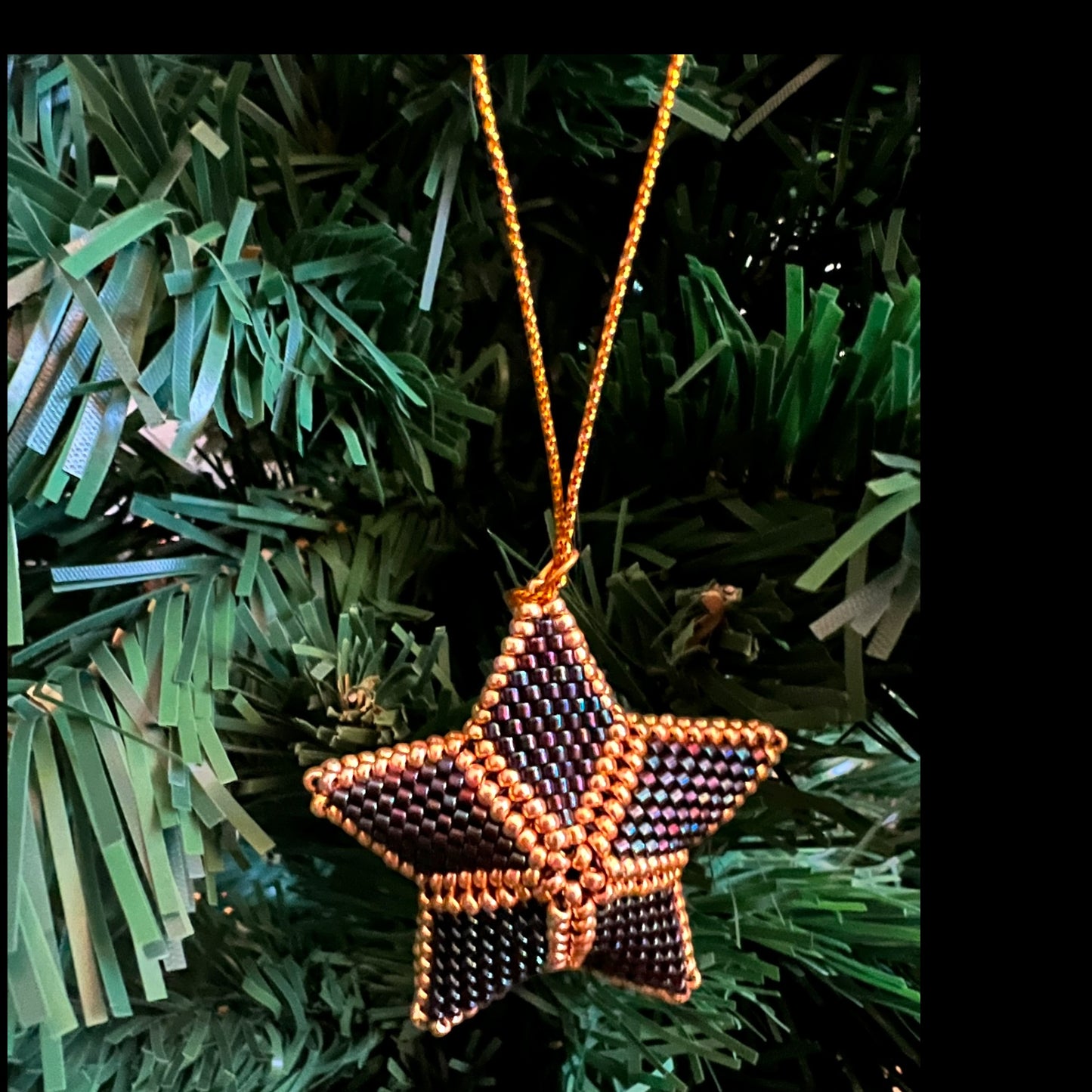 Beaded Christmas Tree Stars