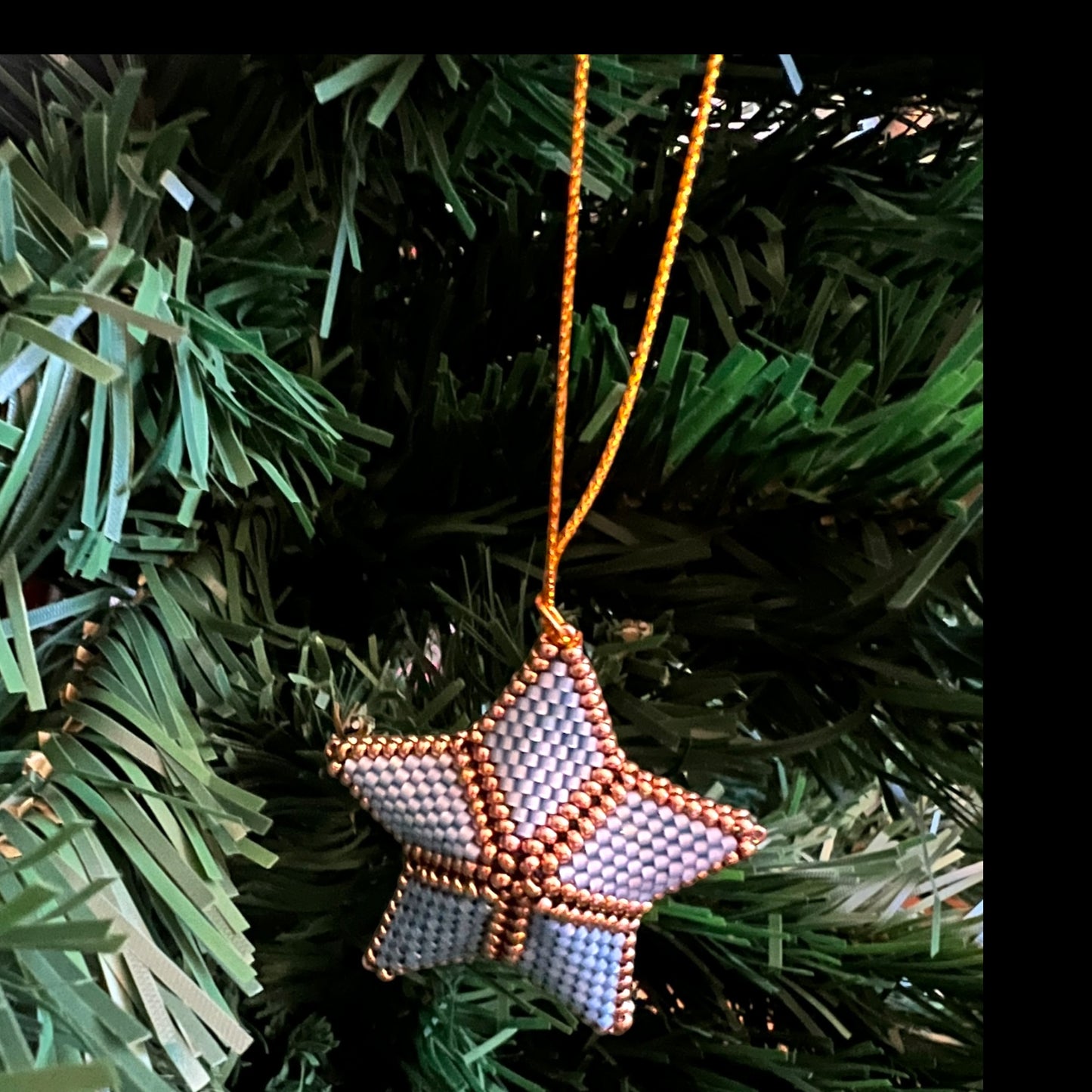 Beaded Christmas Tree Stars