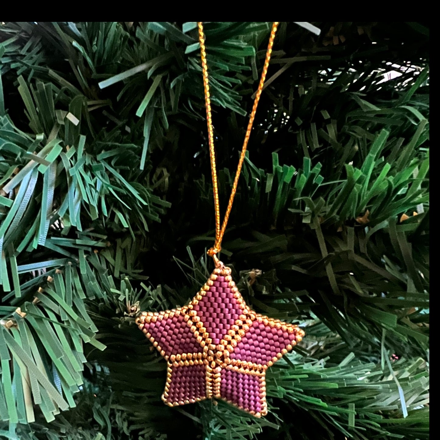 Beaded Christmas Tree Stars