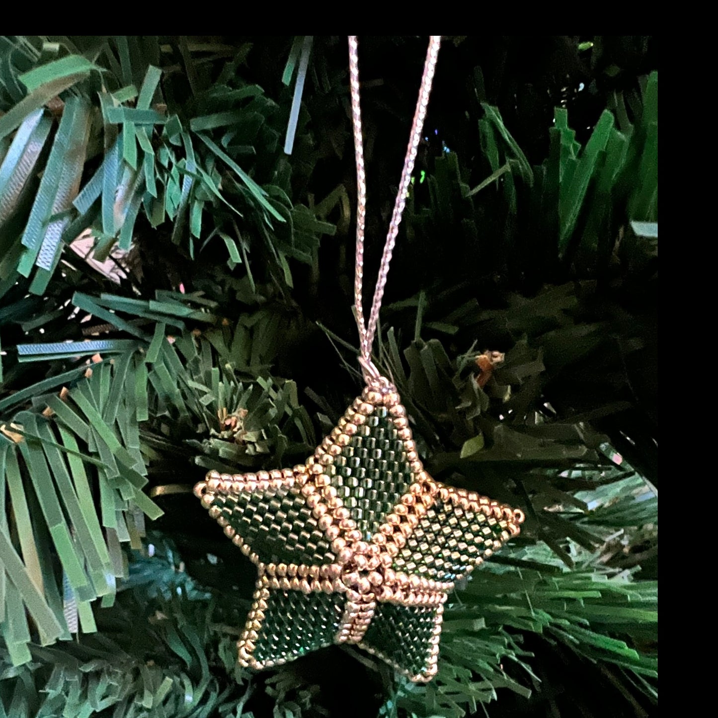 Beaded Christmas Tree Stars