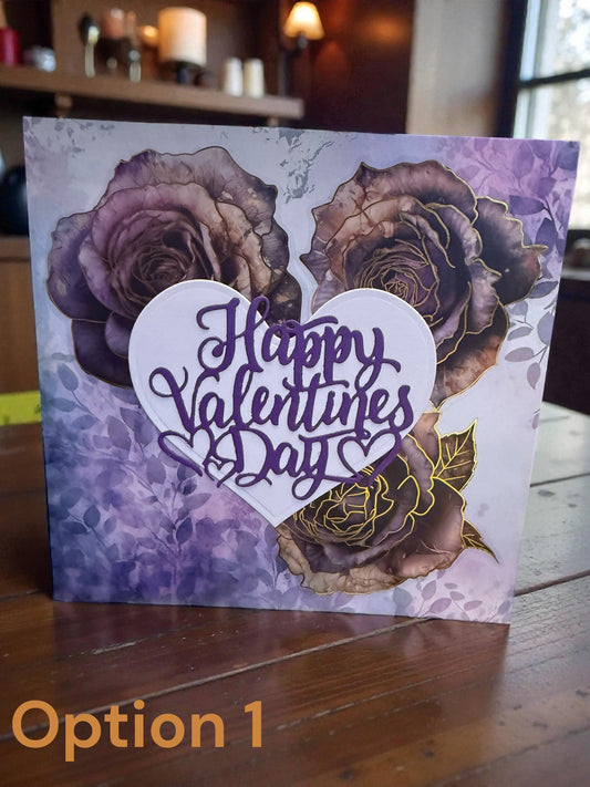 Purple Valentines Card