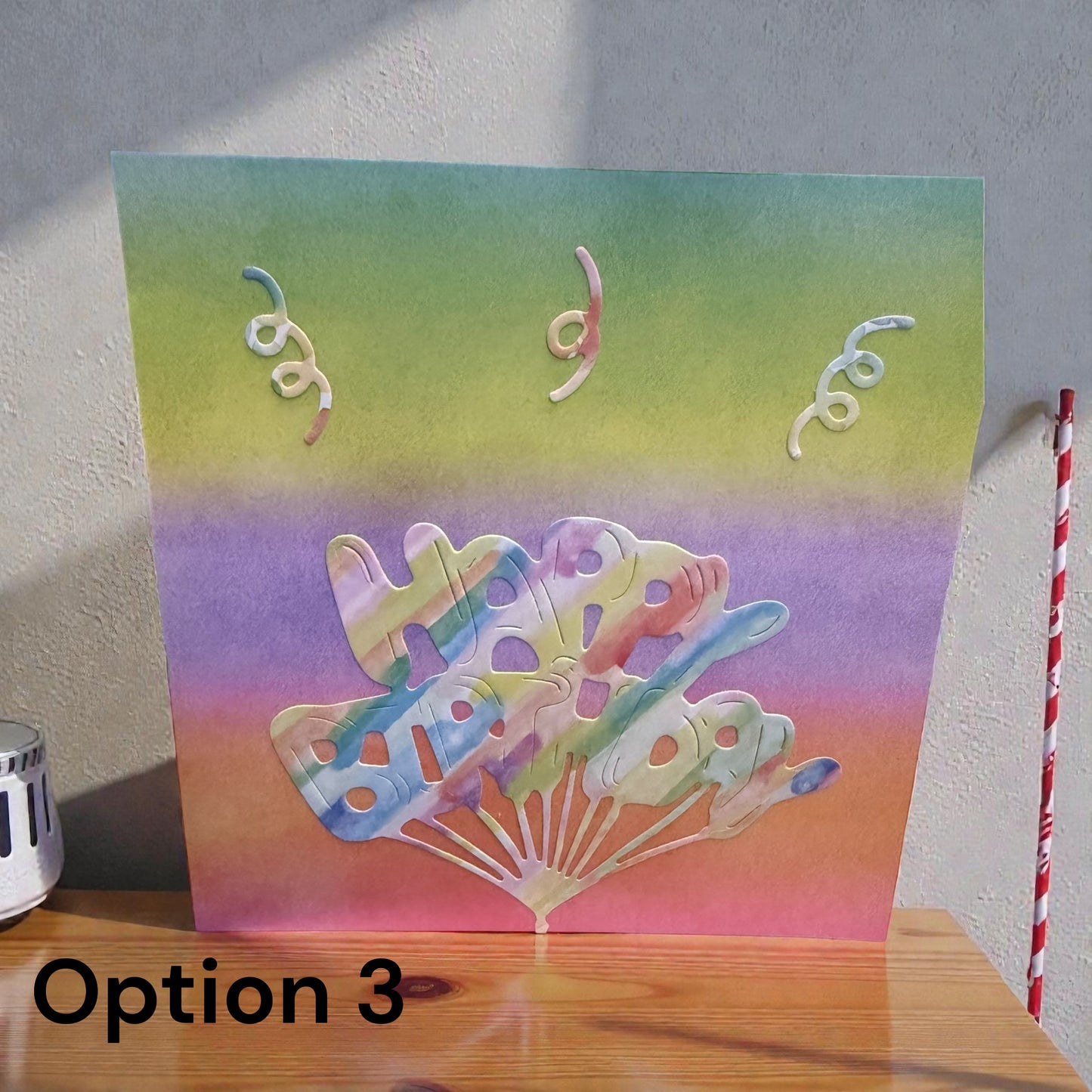 5x5in Happy Birthday Balloon Card