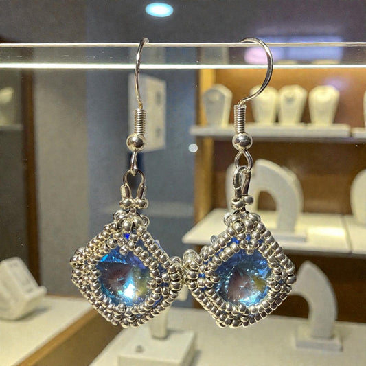 Limited Edition Crystal Earrings - Blue